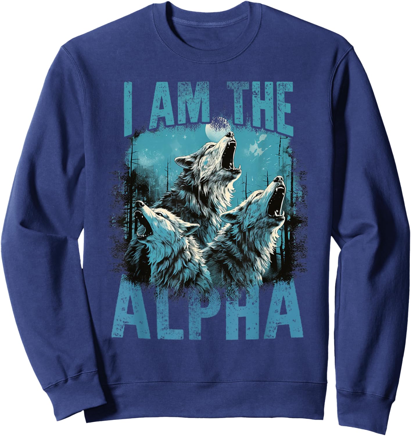 Men's I Am The Alpha Sweatshirt - Sweatshirt | Navy