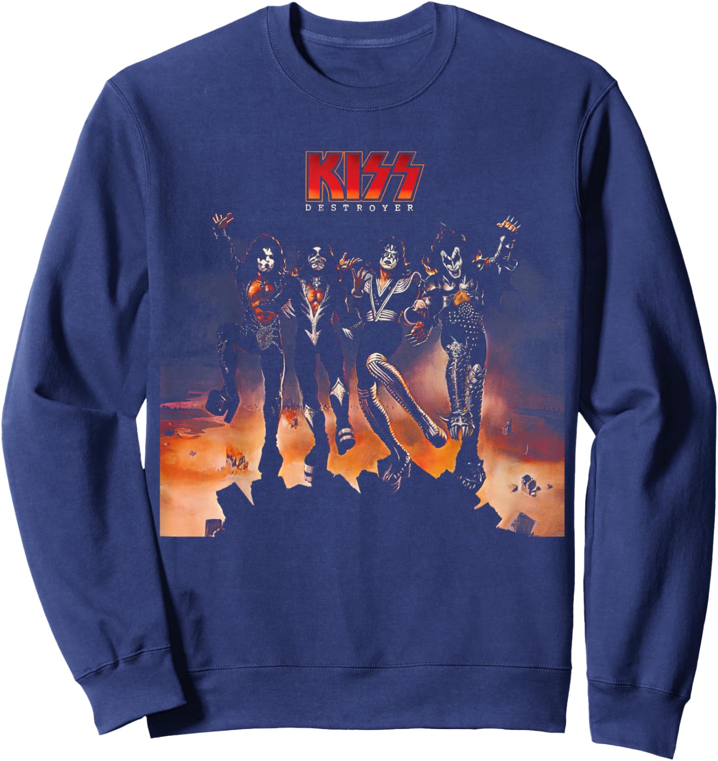 KISS - 1976 Destroyer Sweatshirt - Sweatshirt | Navy