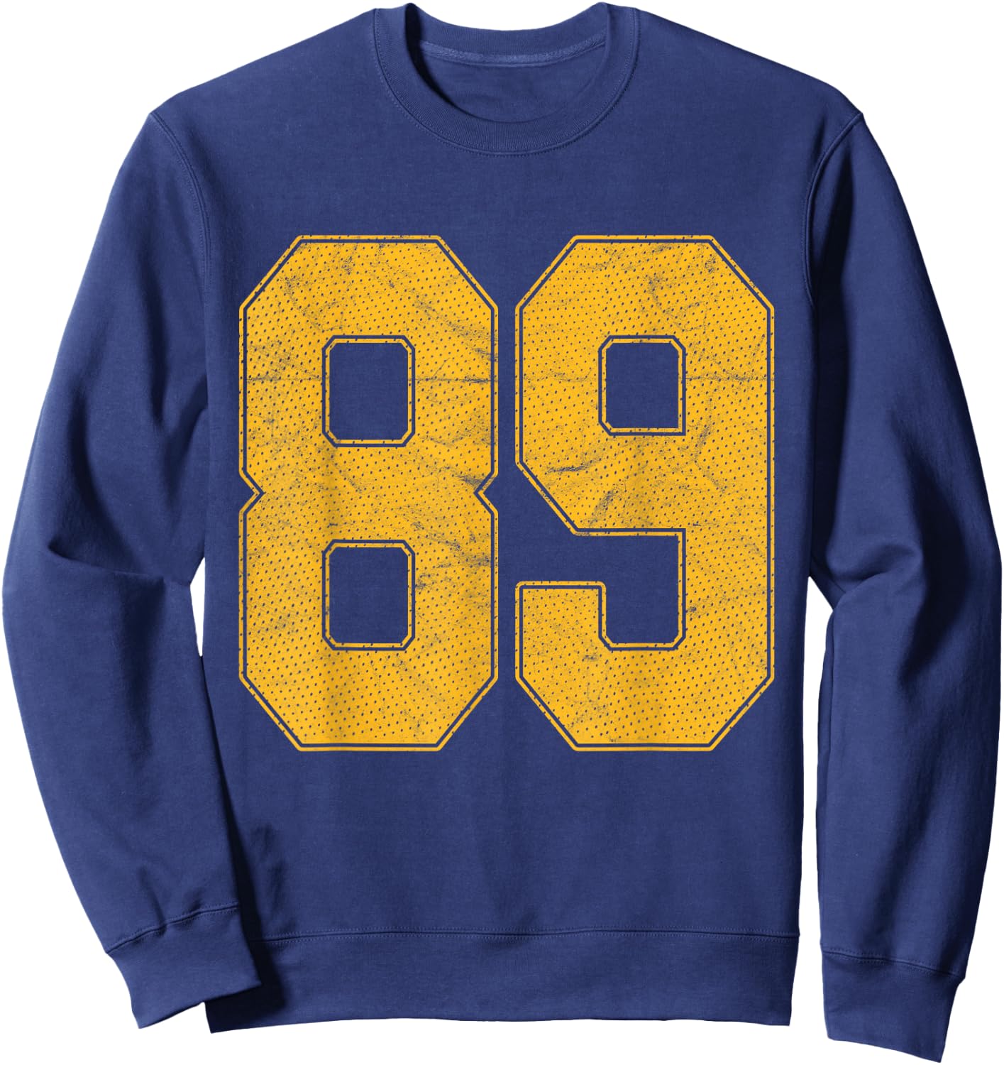 Number 89 Numbered Uniform Sports Team Jersey 89th Birthday Sweatshirt - Sweatshirt | Navy