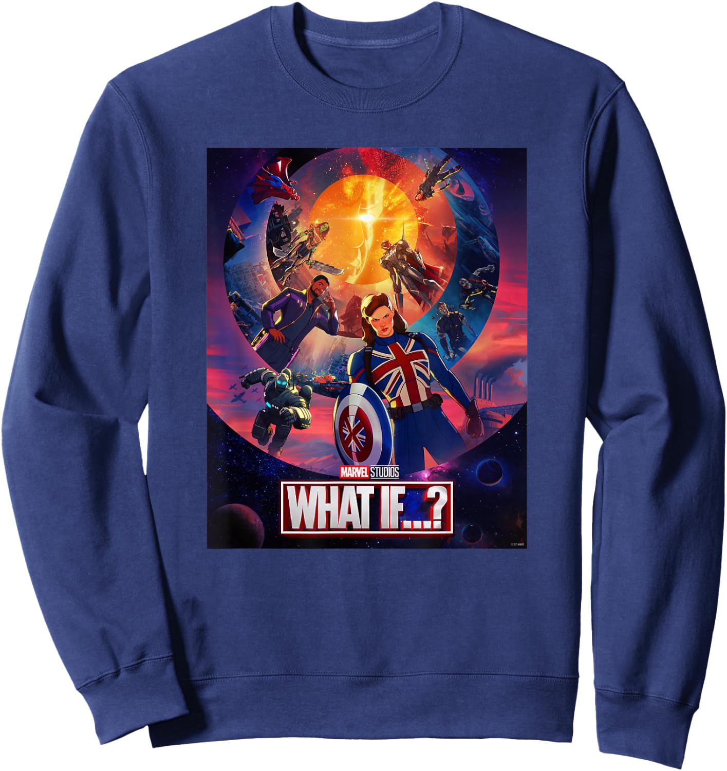 Marvel What If Character Group Poster Sweatshirt - Sweatshirt | Navy