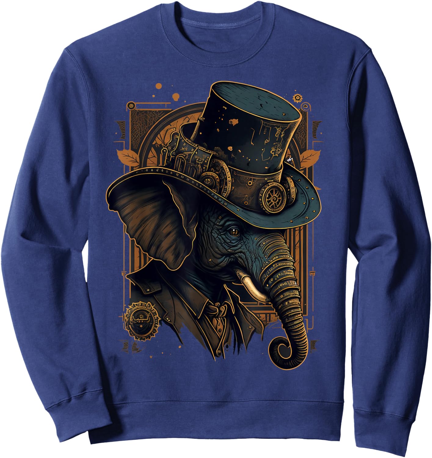 Steampunk Elephant Sweatshirt - Sweatshirt | Navy