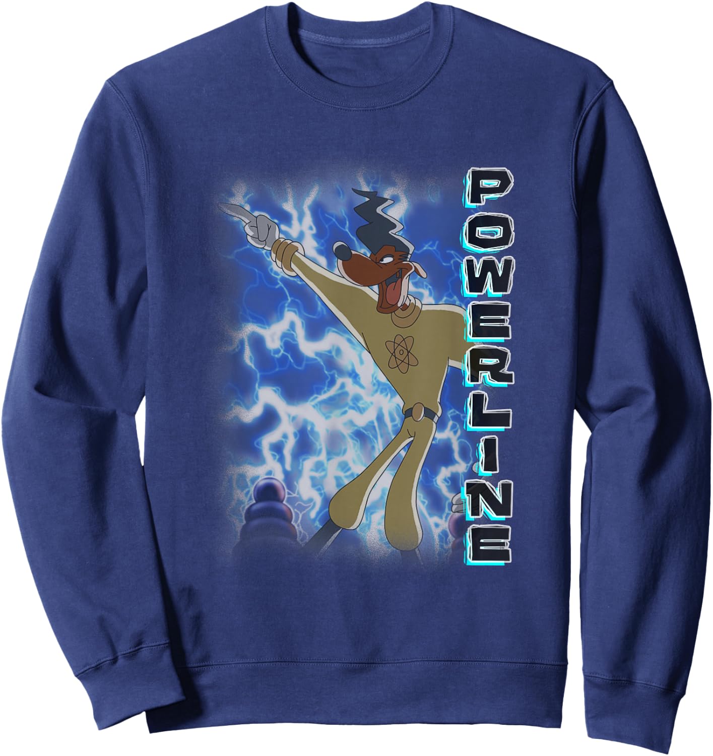 Disney A Goofy Movie Powerline Electrifying Dance Poster Sweatshirt - Sweatshirt | Navy