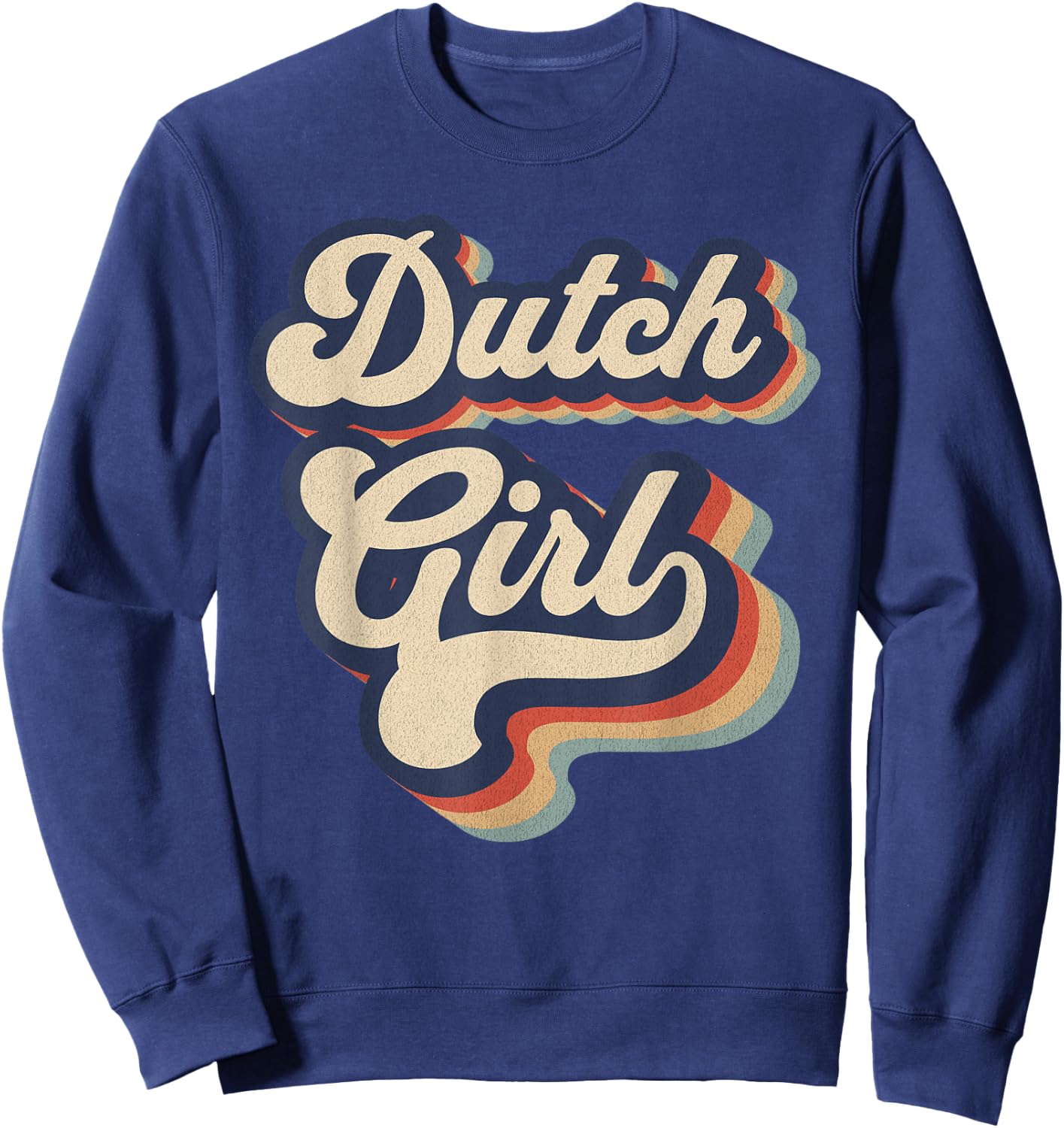 Dutch Girl Vintage Retro Netherlands Pride Sweatshirt - Sweatshirt | Navy