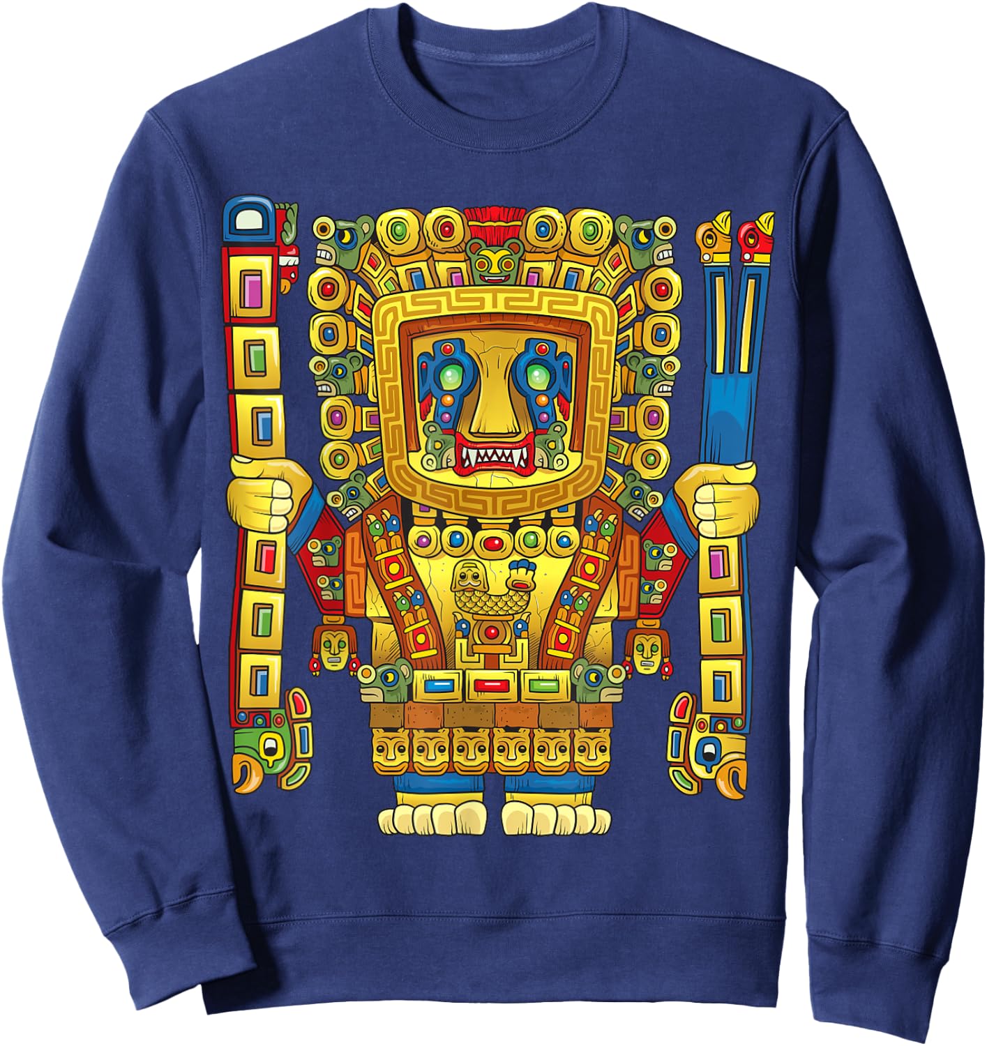 Viracocha Inca God Mythology Ancient Mayan Andes Wiracocha Sweatshirt - Sweatshirt | Navy