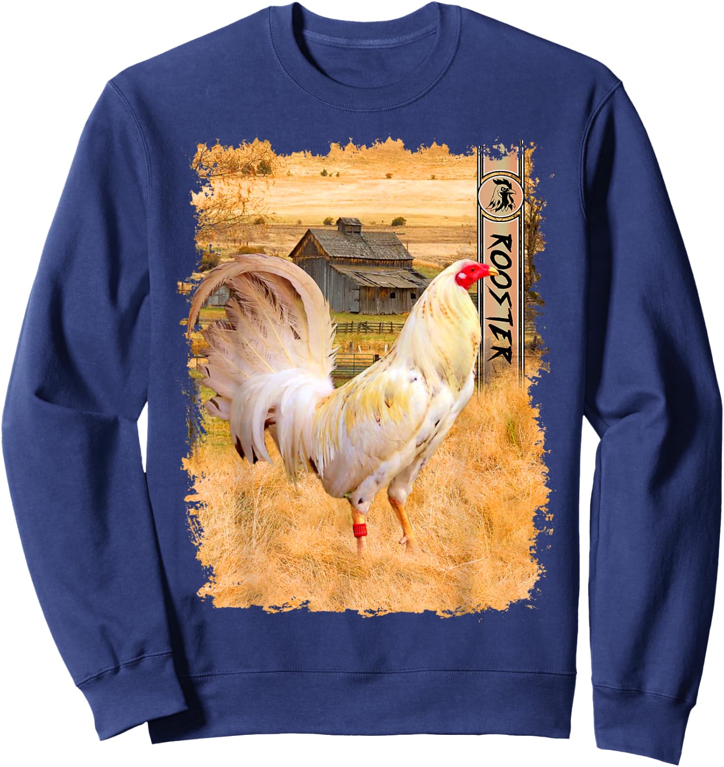 Vintage Rooster Gallero Gamefowl Cock Fight Sweatshirt - Sweatshirt | Navy