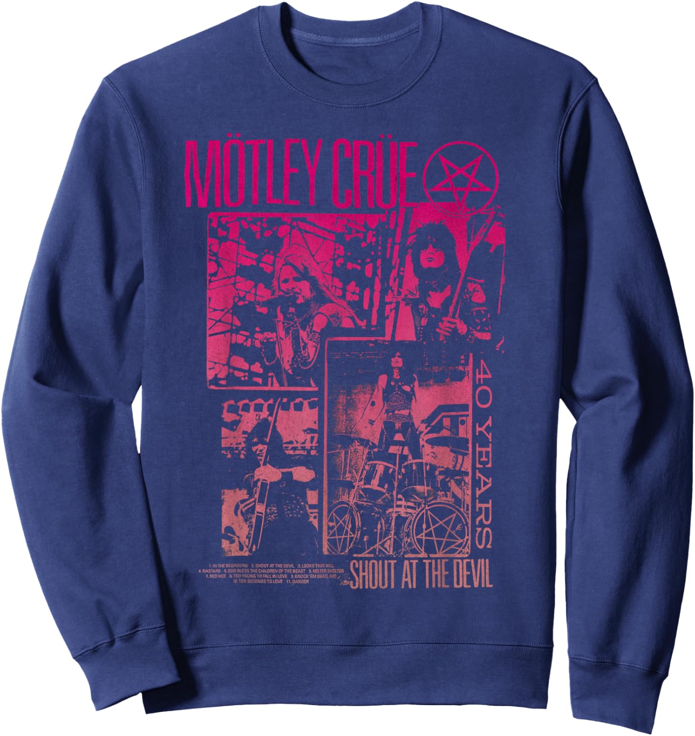 Mötley Crüe – Live Photo Sweatshirt - Sweatshirt | Navy