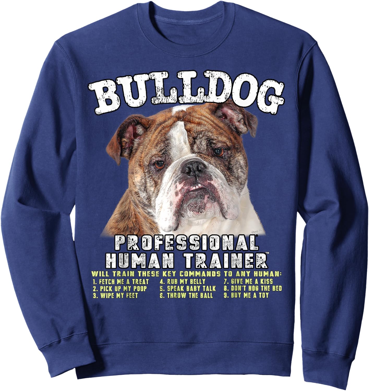 Bulldog Professional Human Trainer Sweatshirt - Sweatshirt | Navy