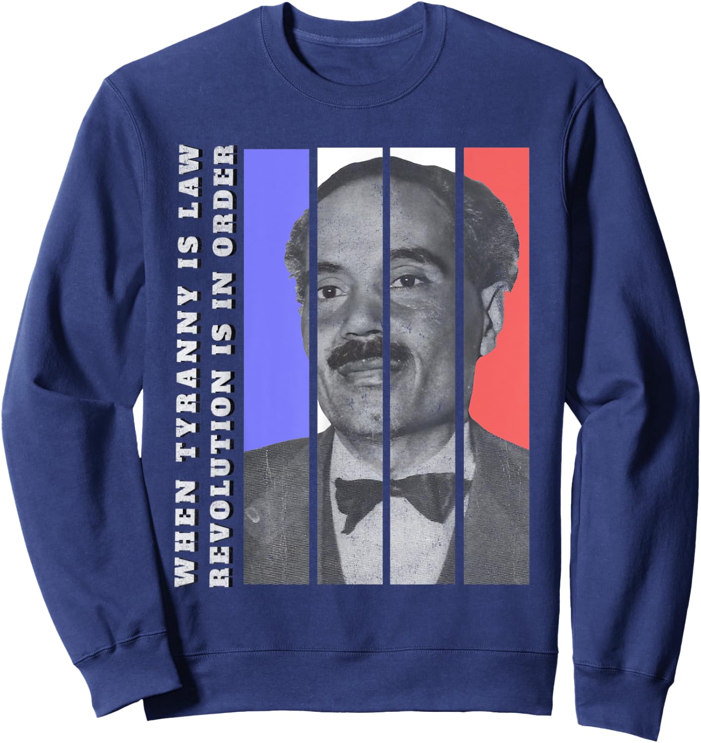 Pedro Albizu Campos Free Puerto Rico Famous Quotes Boricuas Sweatshirt - Sweatshirt | Navy