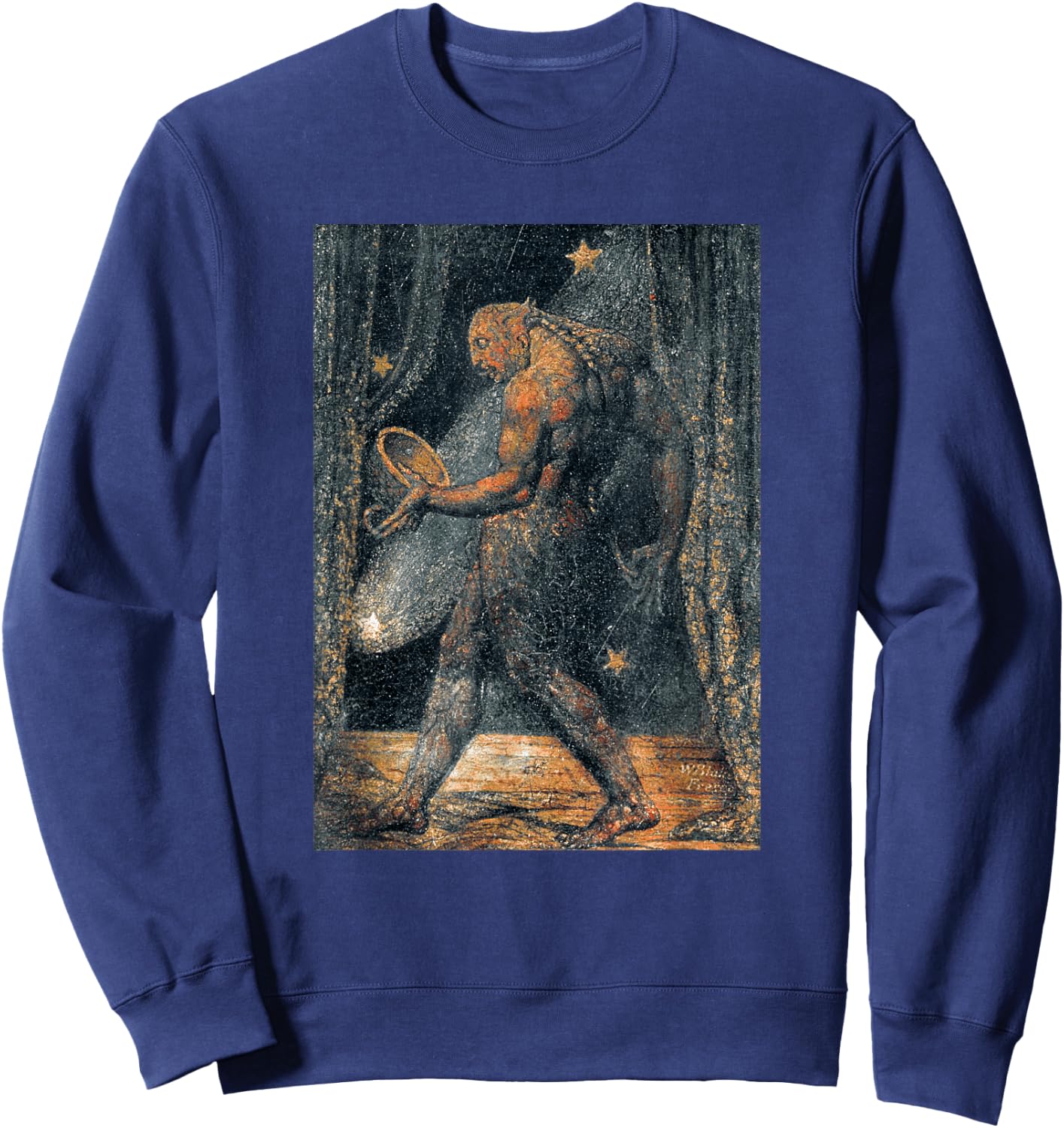The Ghost of a Flea William Blake Romanticism Painting Sweatshirt - Sweatshirt | Navy