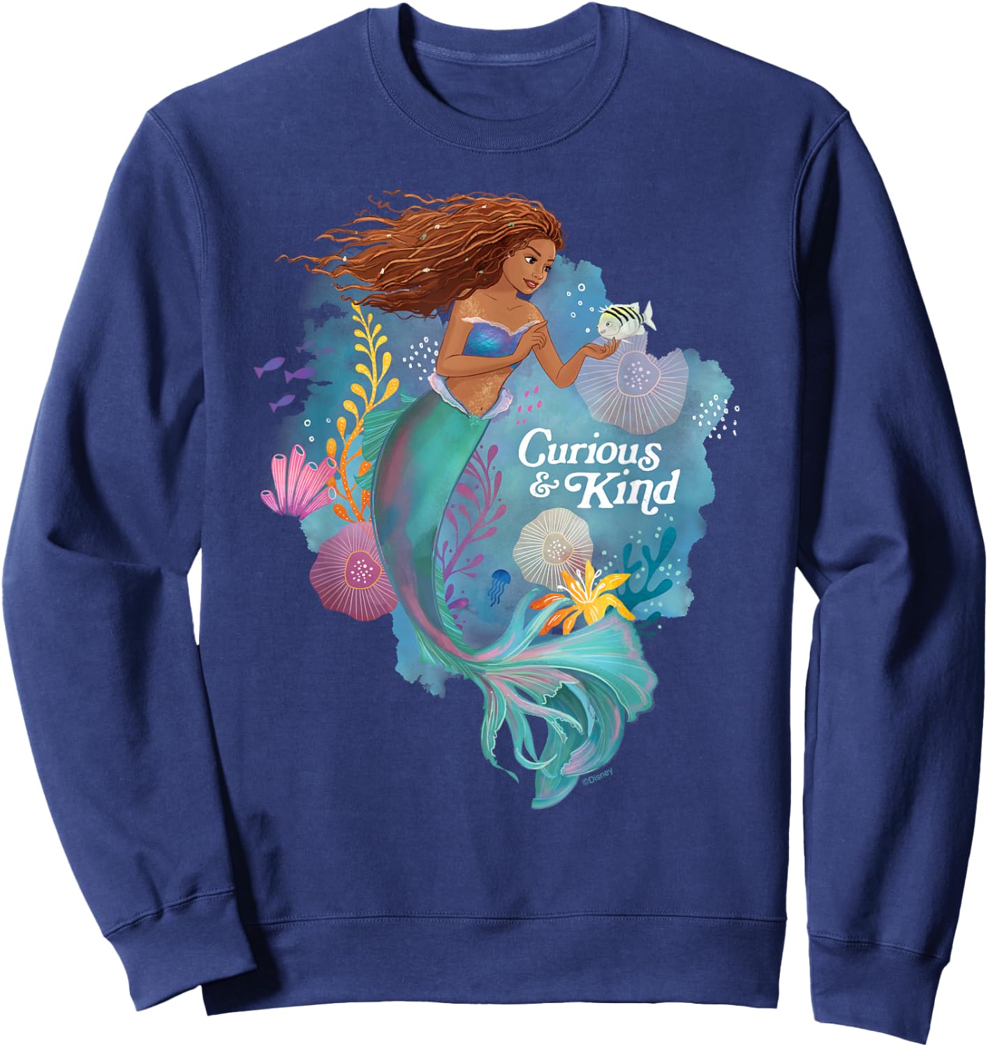 Disney The Little Mermaid Ariel Curious & Kind Sweatshirt - Sweatshirt | Navy