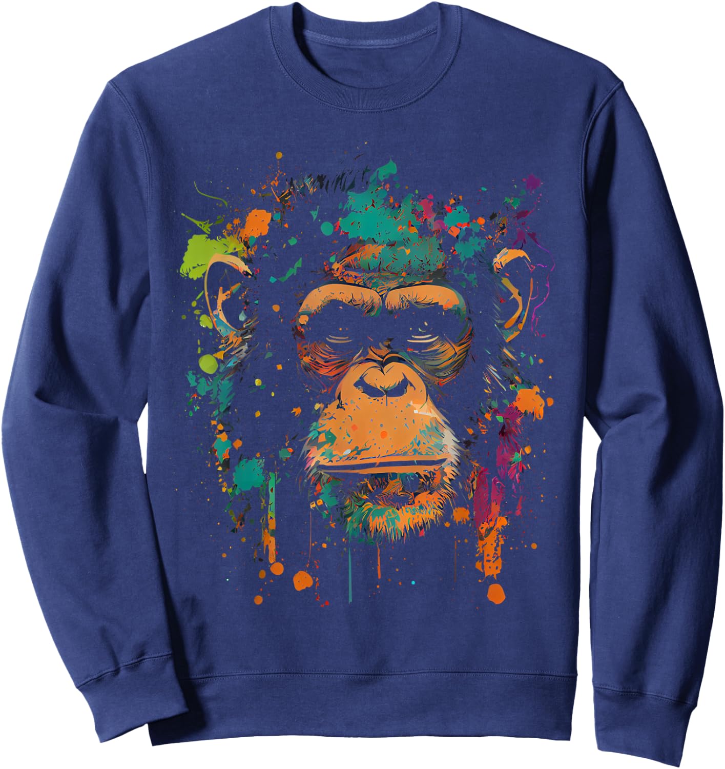 Chimpanzee Monkey Safari Favourite Animal Fan Chimpanzee Fan Sweatshirt - Sweatshirt | Navy