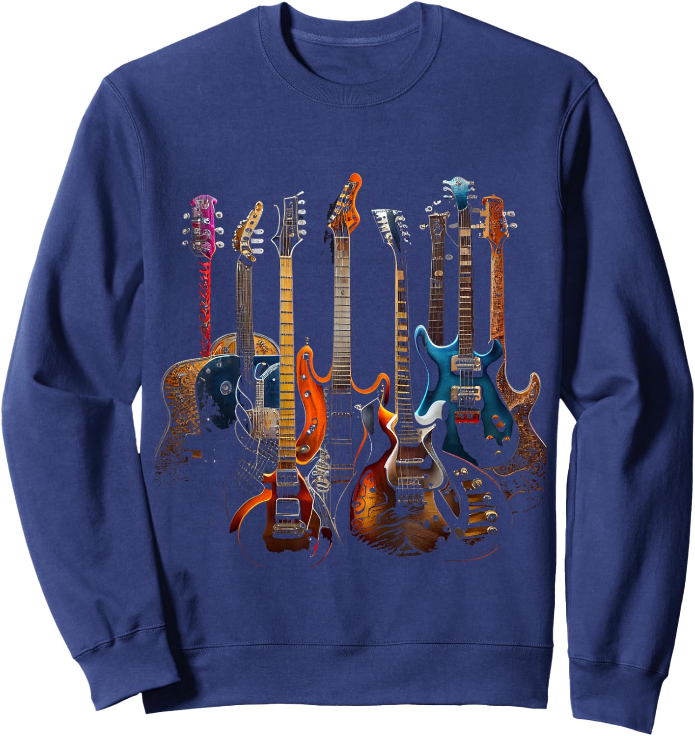 Guitars Guitarists Gift Sweatshirt - Sweatshirt | Navy