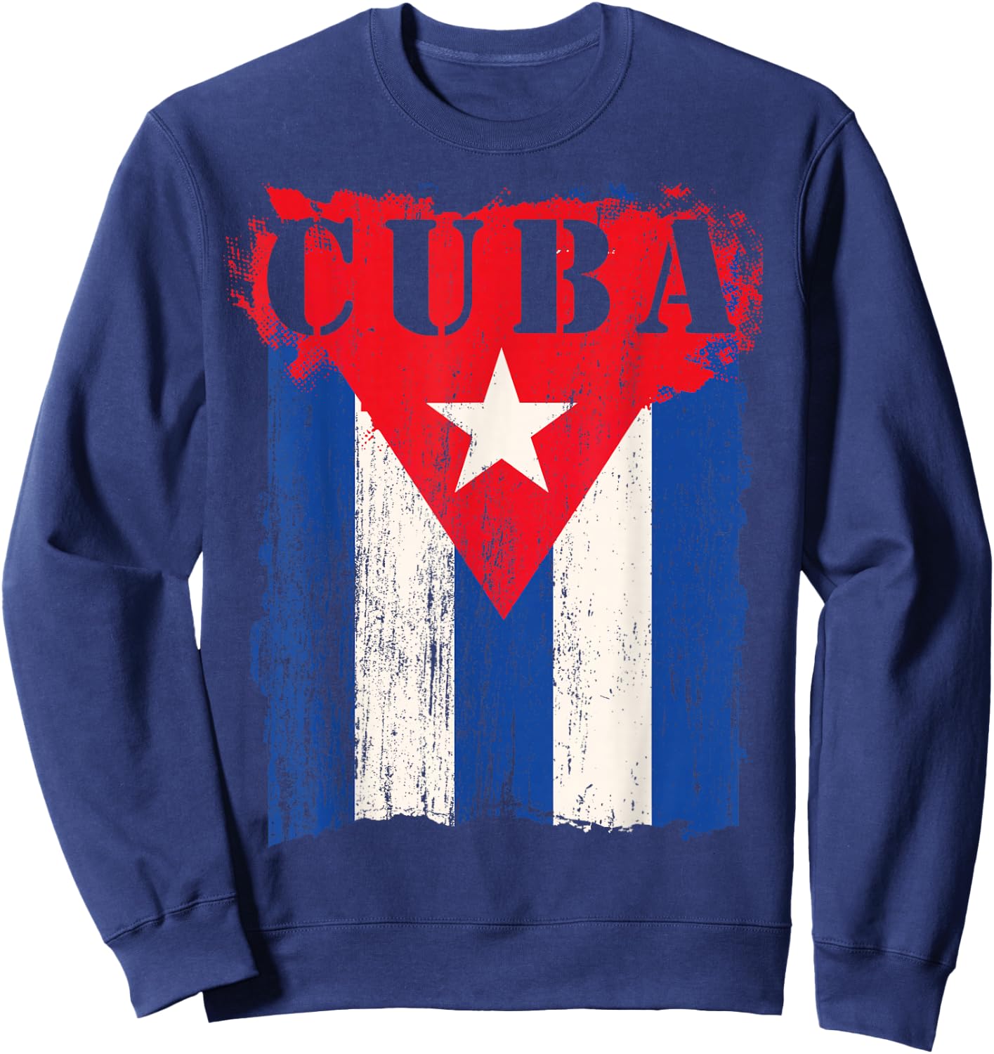 Cuban Flag Shirt Cuba Hispanic Heritage Month Patriotic Sweatshirt - Sweatshirt | Navy