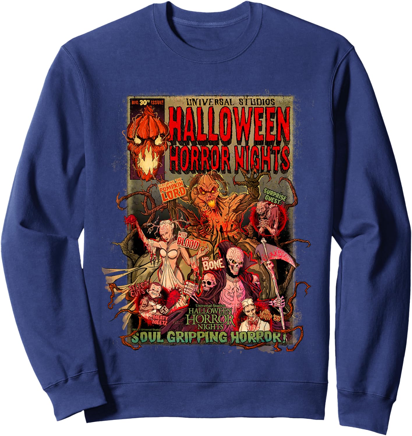 Halloween Horror Nights HHN The Pumpkin Lord Comic Sweatshirt - Sweatshirt | Navy
