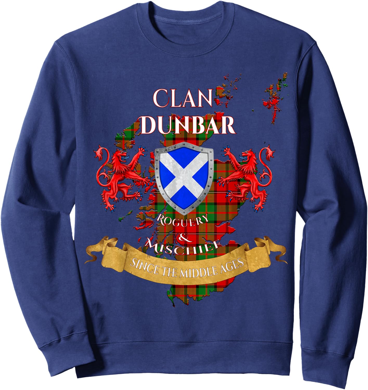Dunbar Scottish Family Clan Middle Ages Mischief Sweatshirt - Sweatshirt | Navy