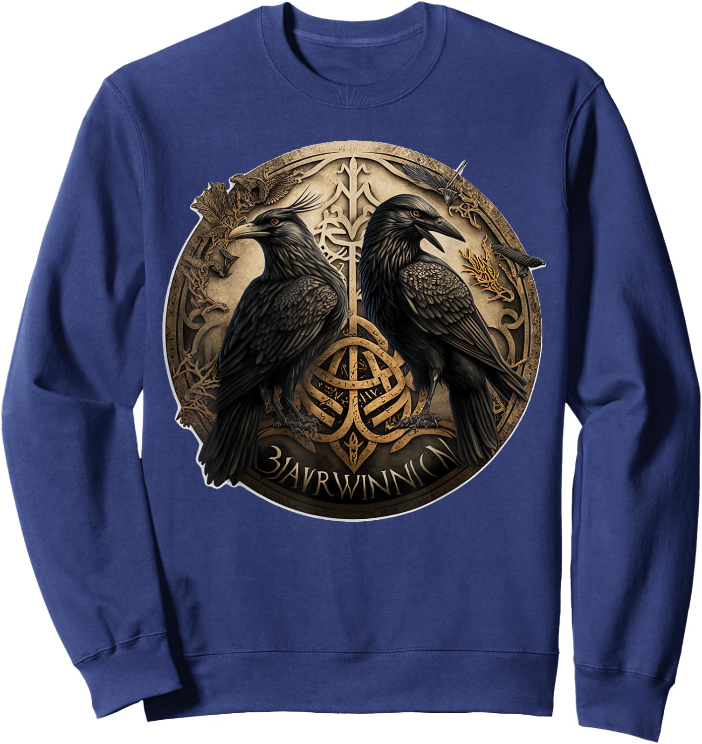 Scandinavian Odin Ravens Sweatshirt - Sweatshirt | Navy