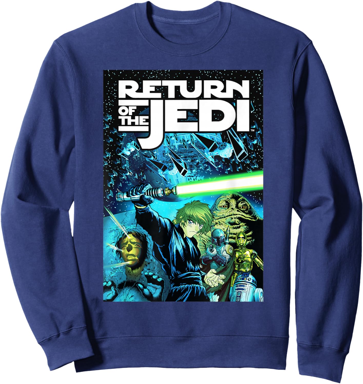 Star Wars Manga Style Return of the Jedi Poster Sweatshirt - Sweatshirt | Navy