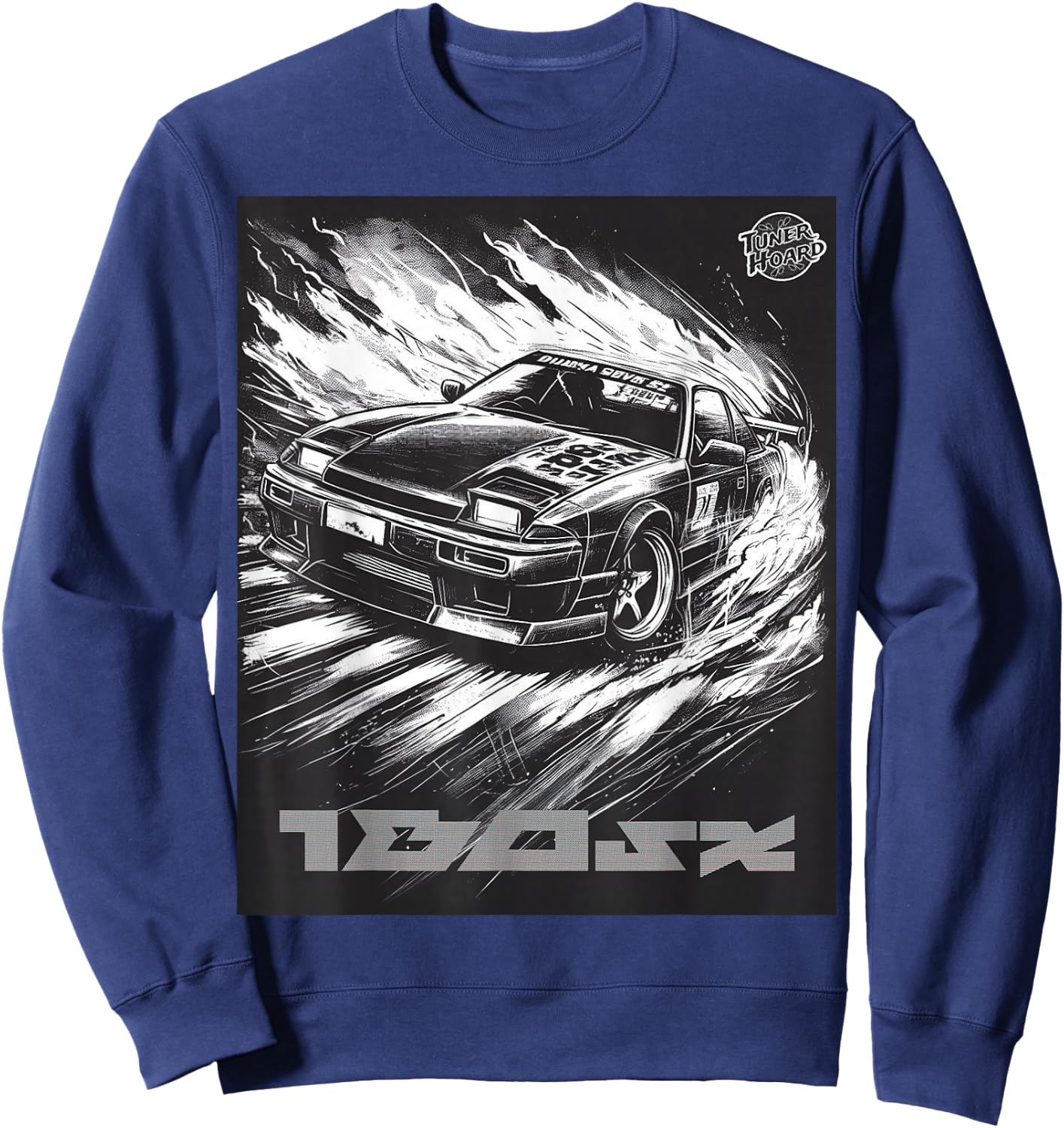 JDM 180sx Cool Drift Car 240sx Manga S13 Silvia Coupe Type X Sweatshirt - Sweatshirt | Navy