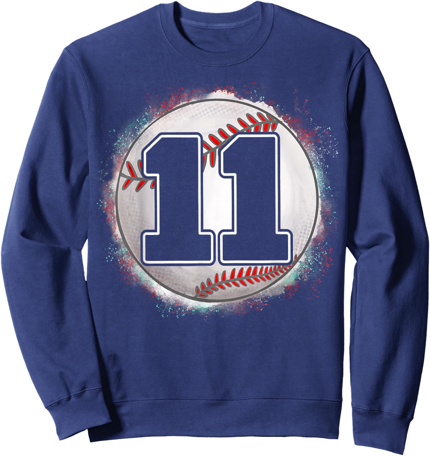 Birthday Boy 11 Baseball 11th Birthday Baseball Player Sweatshirt - Sweatshirt | Navy