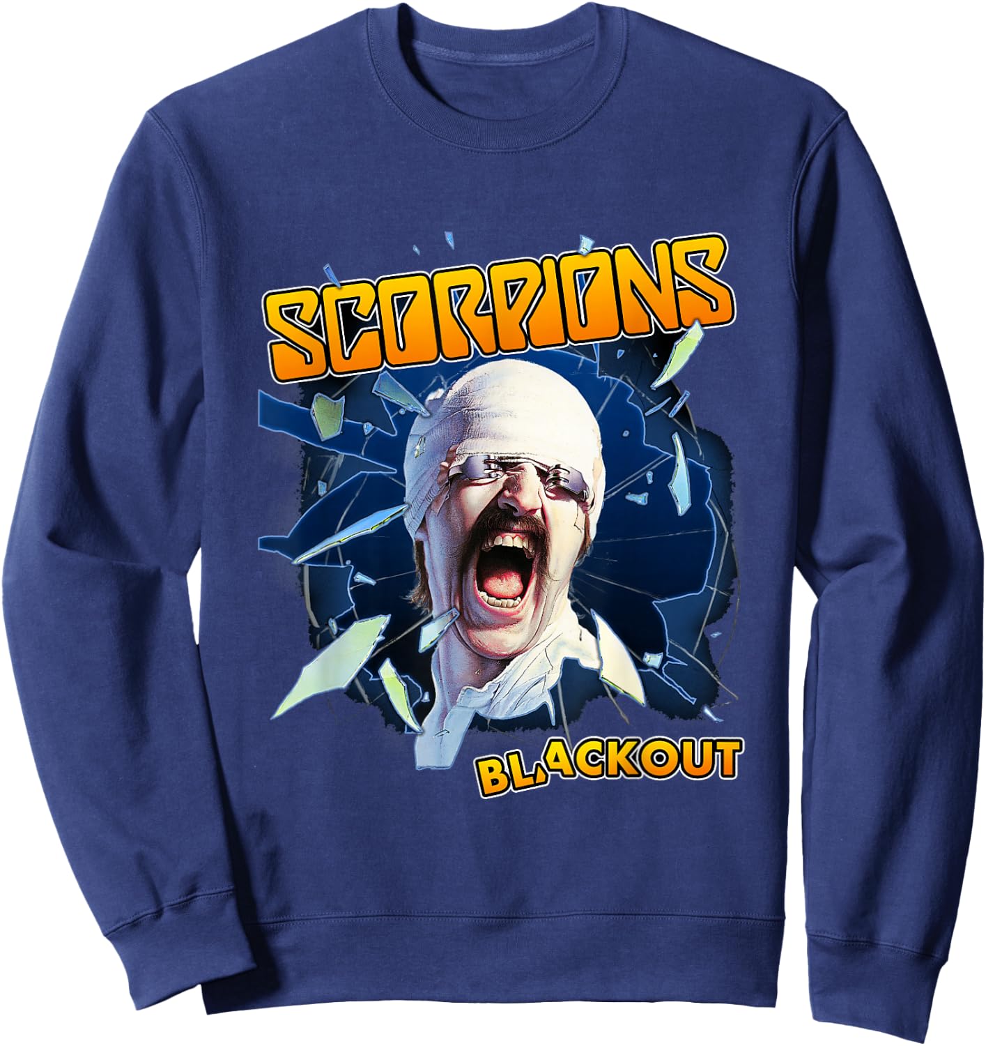 Official Scorpions Blackout Small Sweatshirt - Sweatshirt | Navy