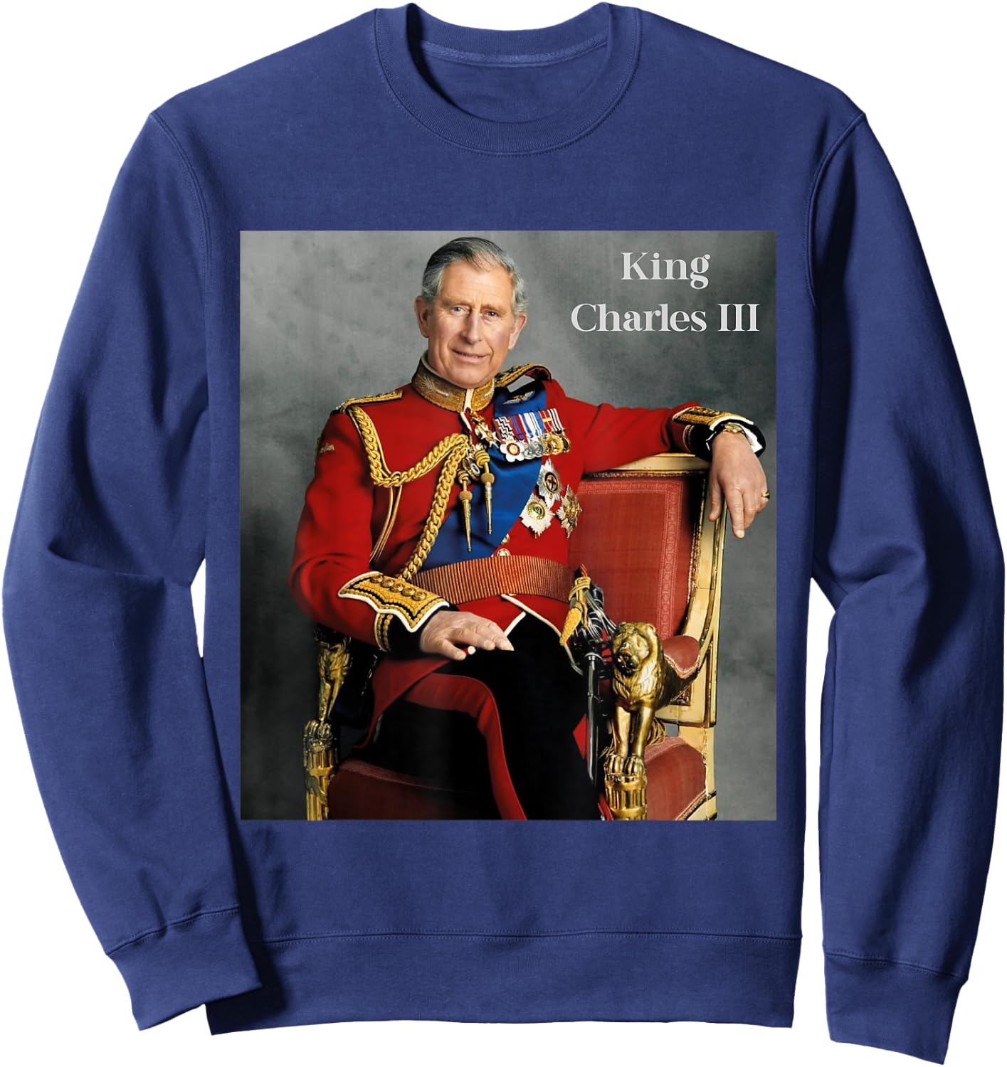 King Charles III Coronation 2023 Celebration Royal Family Sweatshirt - Sweatshirt | Navy