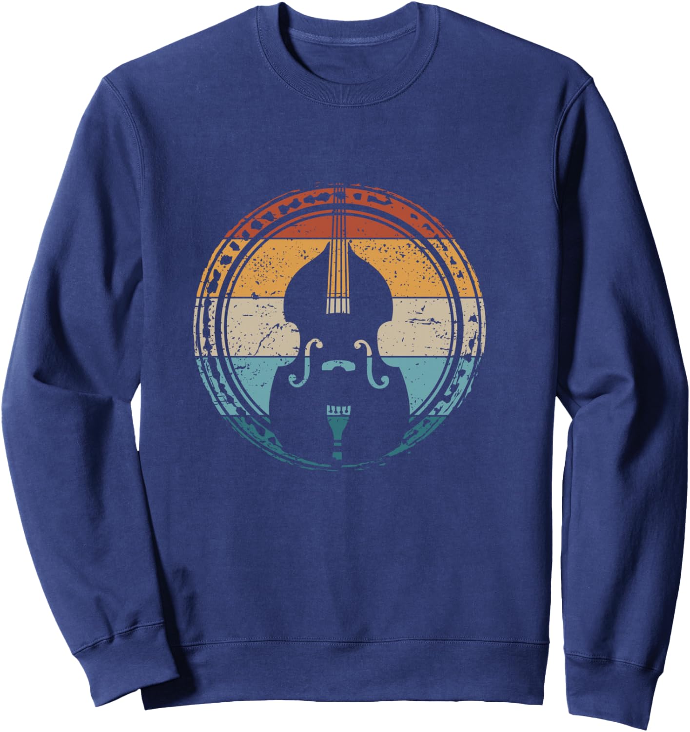 Contrabass Orchestra Upright Bass Retro Double Bass Sweatshirt - Sweatshirt | Navy