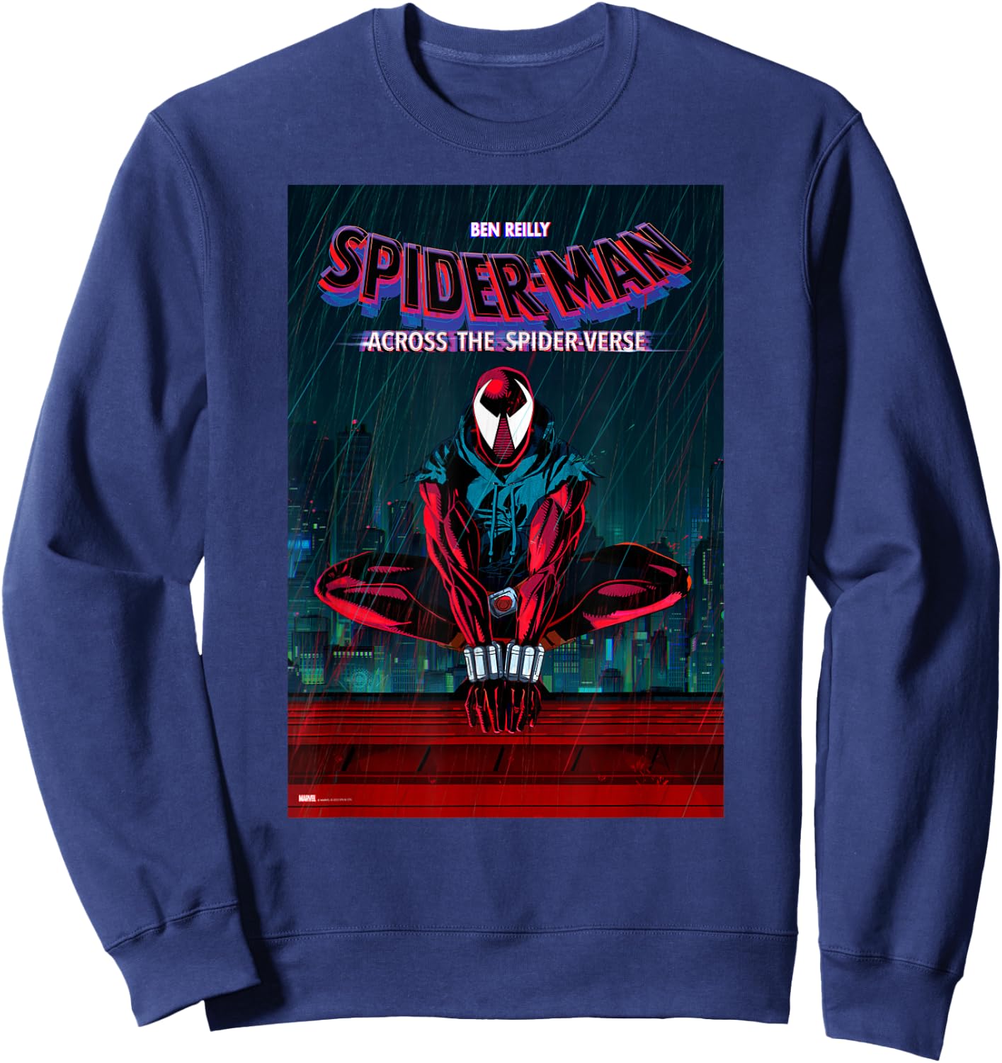 Marvel Spider-Man: Across the Spider-Verse Ben Reilly Poster Sweatshirt - Sweatshirt | Navy