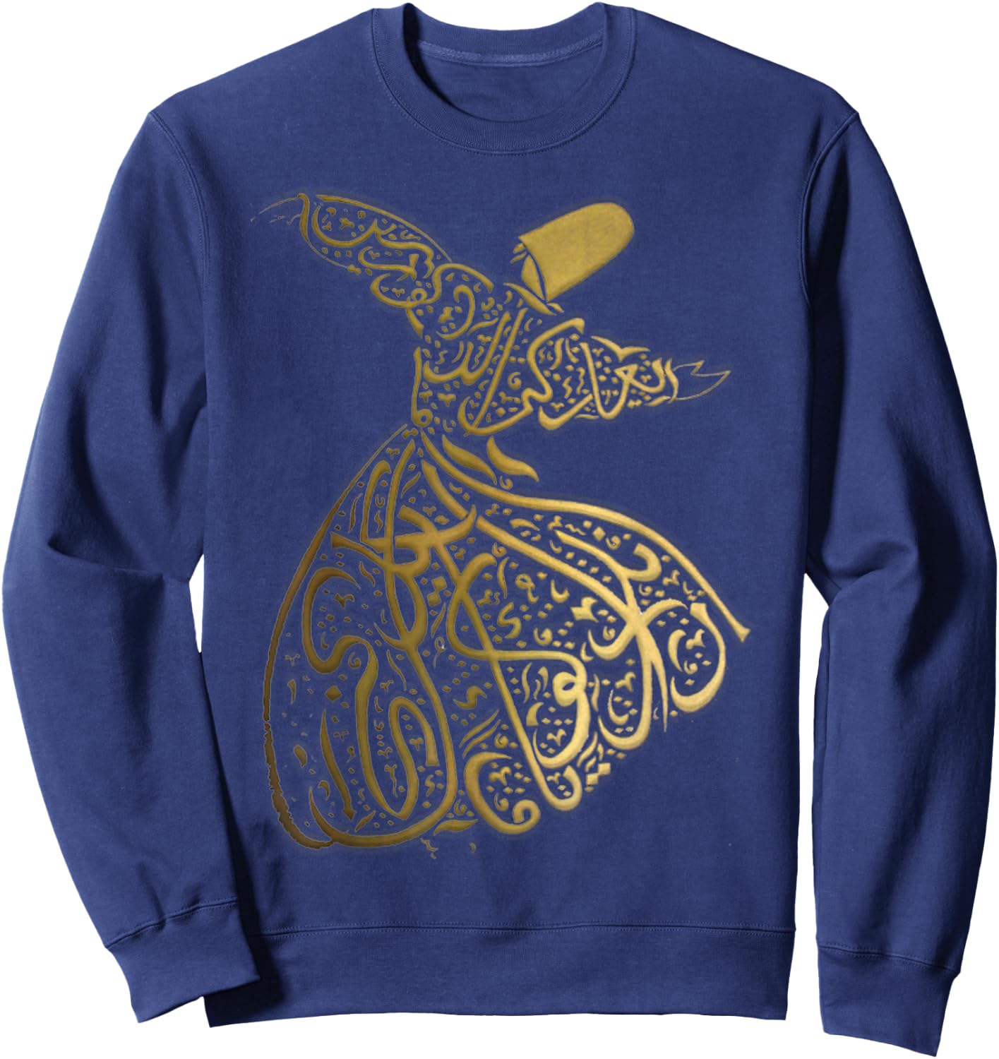 Arabic calligraphy whirling dervish sufi Sweatshirt - Sweatshirt | Navy