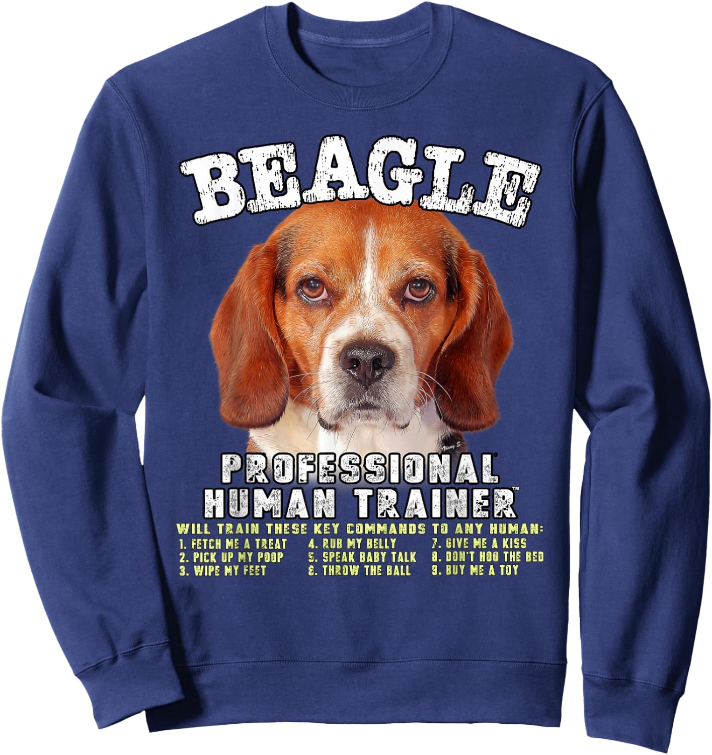 Beagle Professional Human Trainer Sweatshirt - Sweatshirt | Navy
