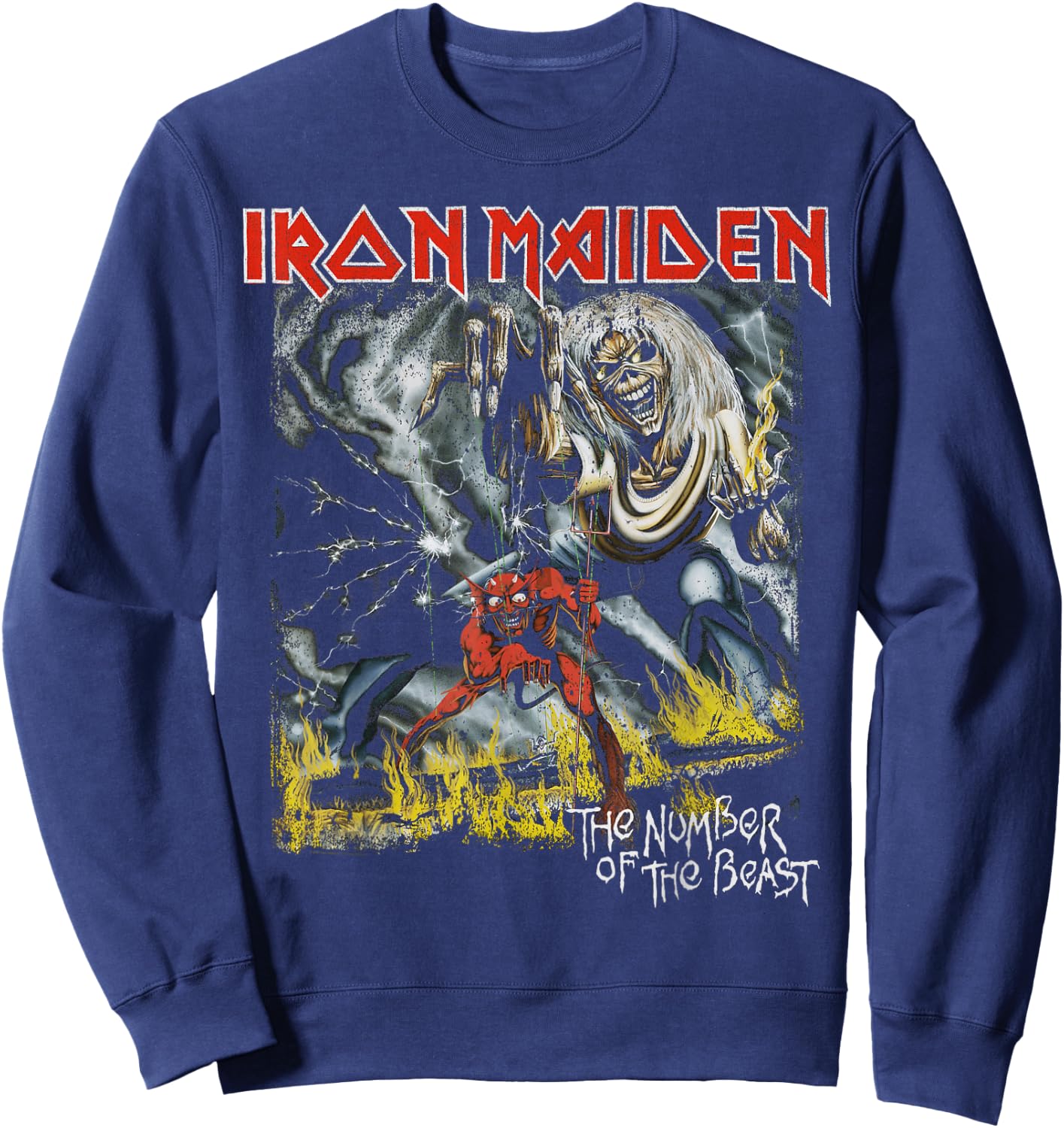 Iron Maiden - Eddie Number of the Beast Sweatshirt - Sweatshirt | Navy
