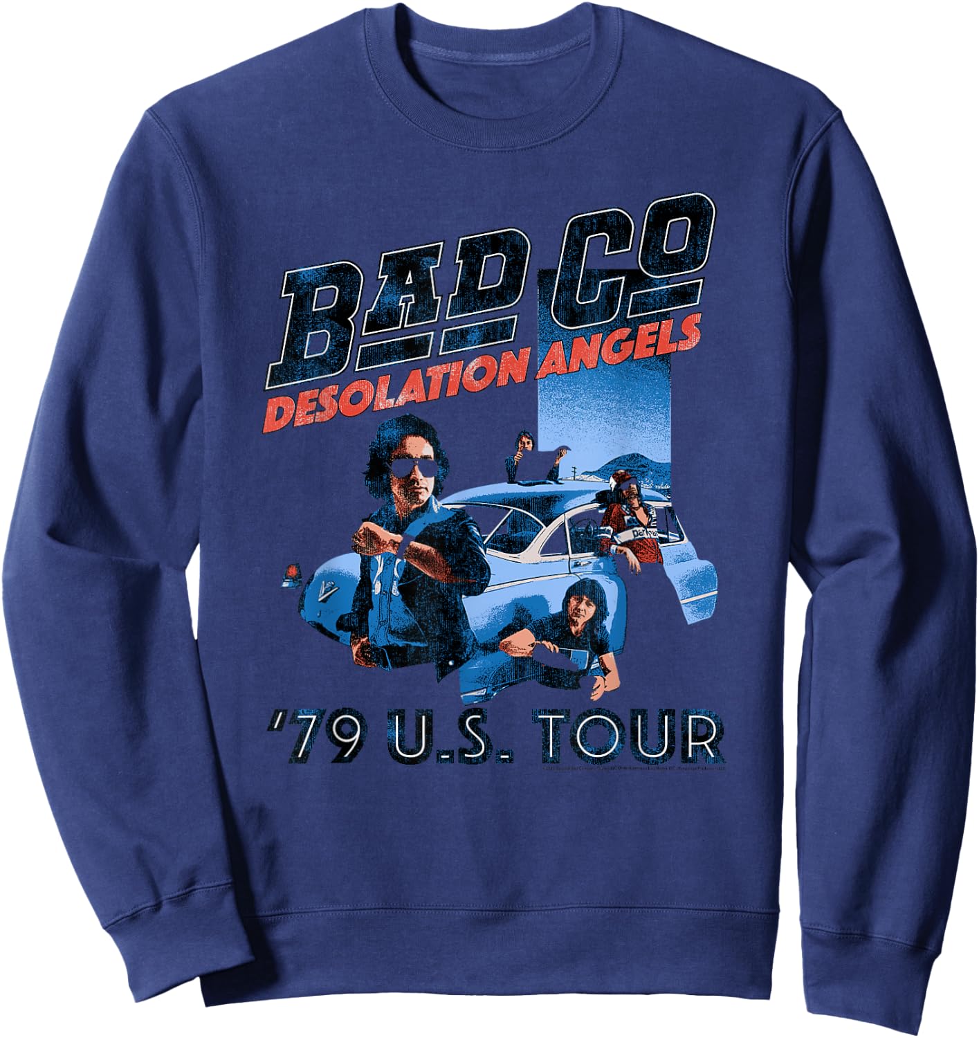 Bad Company Desolation Angels 1979 US Tour for Light Colors Sweatshirt - Sweatshirt | Navy