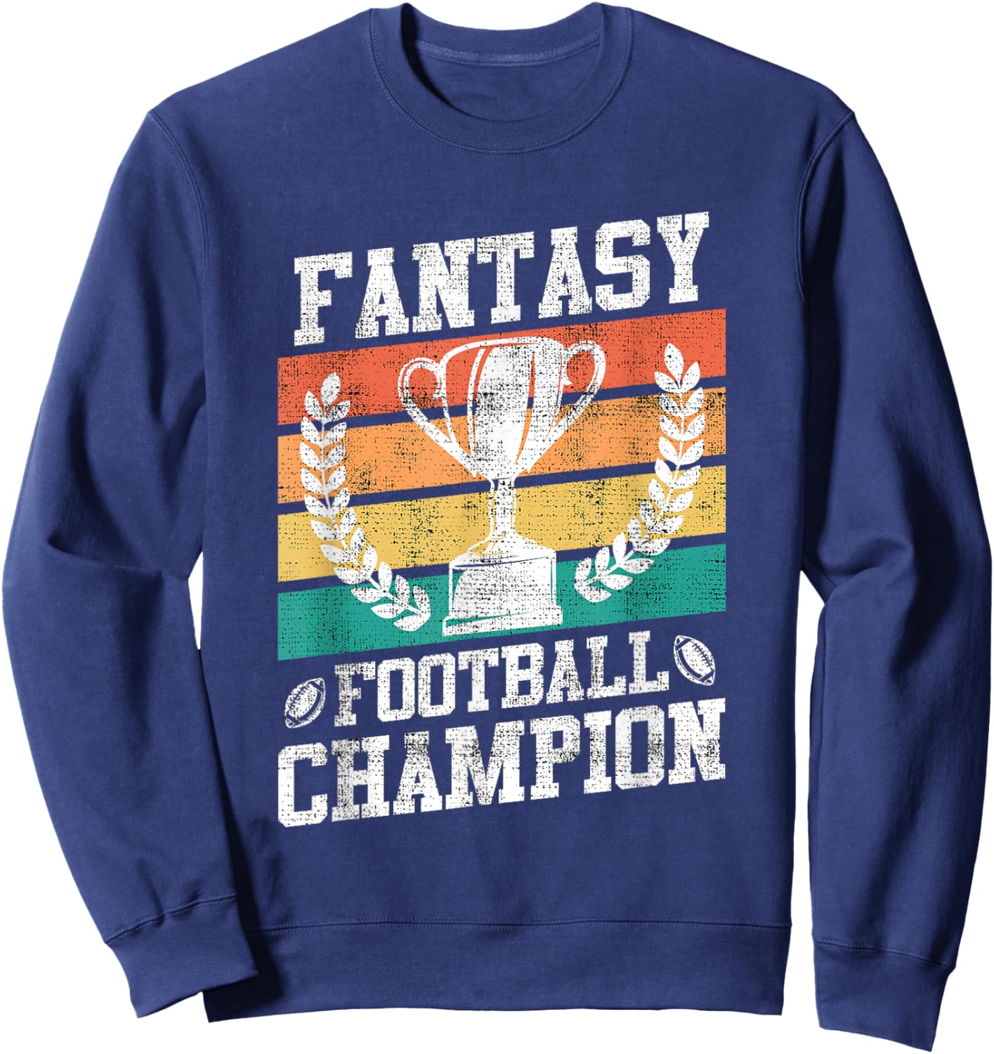 Fantasy Football Champ Fantasy Football Champion - Men's Black X-Small Sweatshirt - Sweatshirt | Navy
