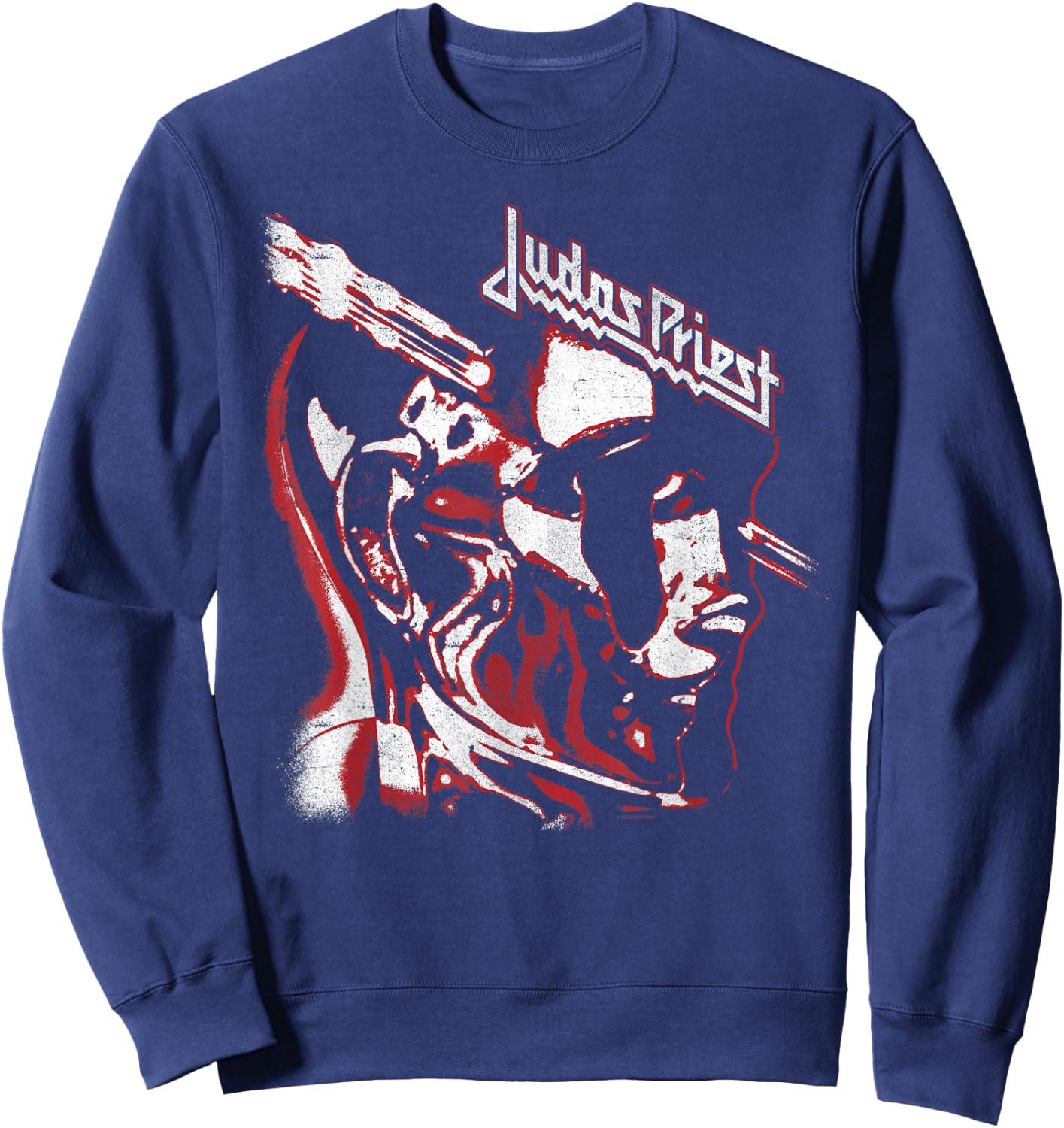 Judas Priest – Stained Class Red On Black Sweatshirt - Sweatshirt | Navy