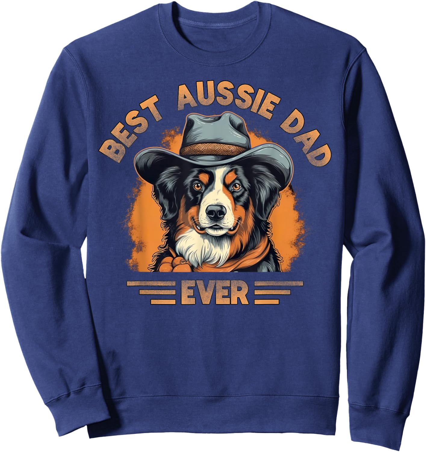 Aussie DAD Australian Shepherd Sweatshirt - Sweatshirt | Navy
