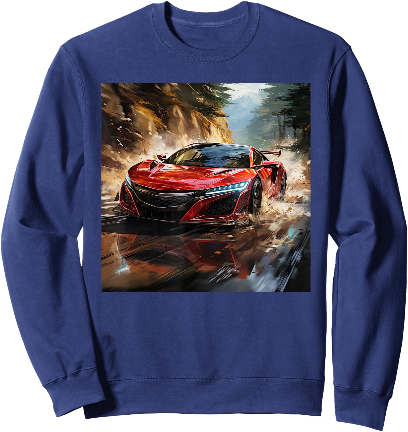 JDM Racing Car Scene NSX Tuning Drift Import Sweatshirt - Sweatshirt | Navy