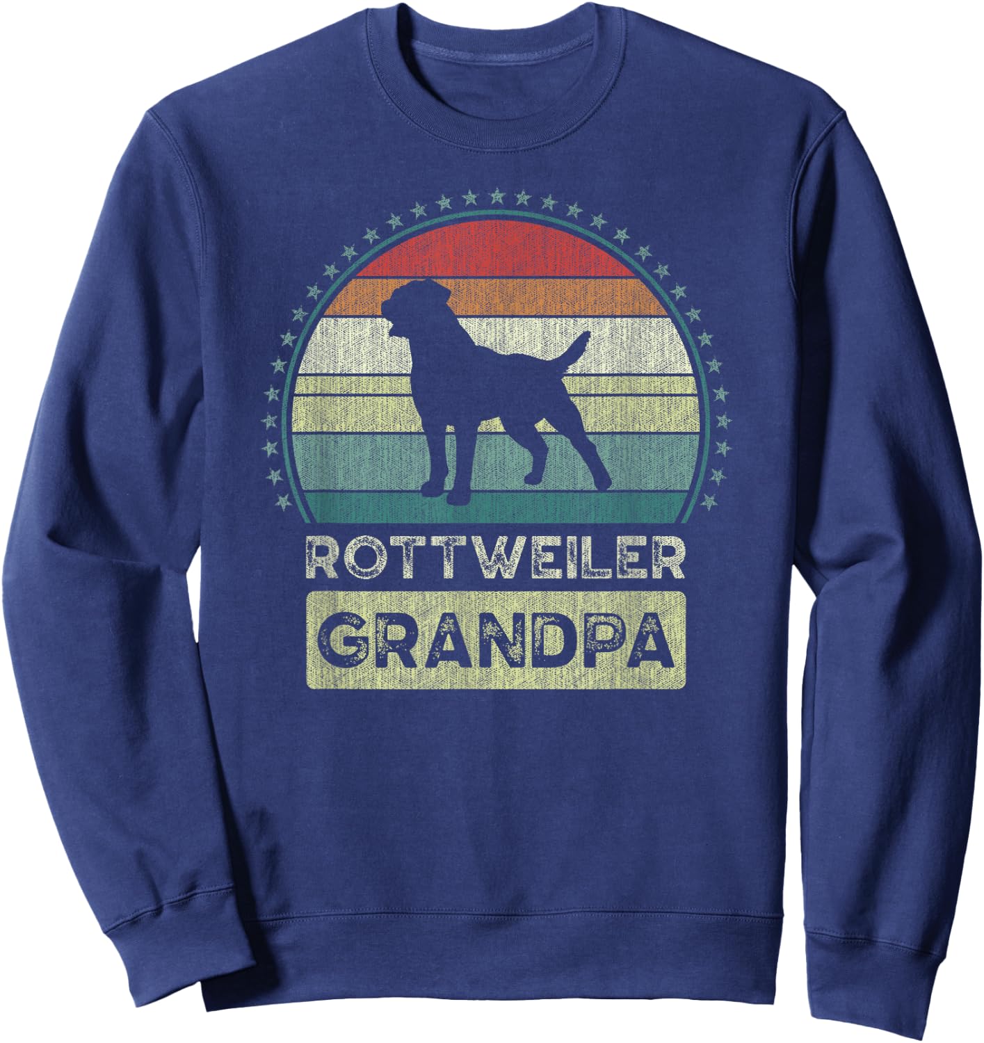 Rottweiler Grandpa, Father's Day, Rottie dog, Grandfather Sweatshirt - Sweatshirt | Navy