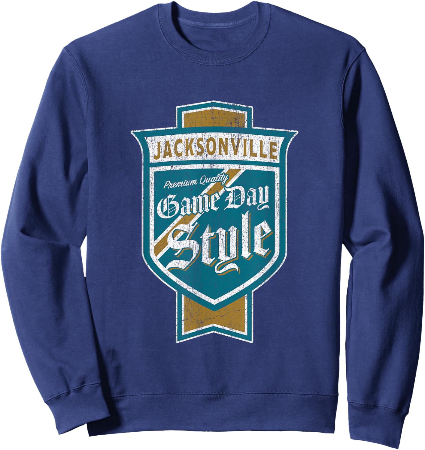 Faded Jacksonville Beer Label - Jacksonville Pride Sweatshirt - Sweatshirt | Navy