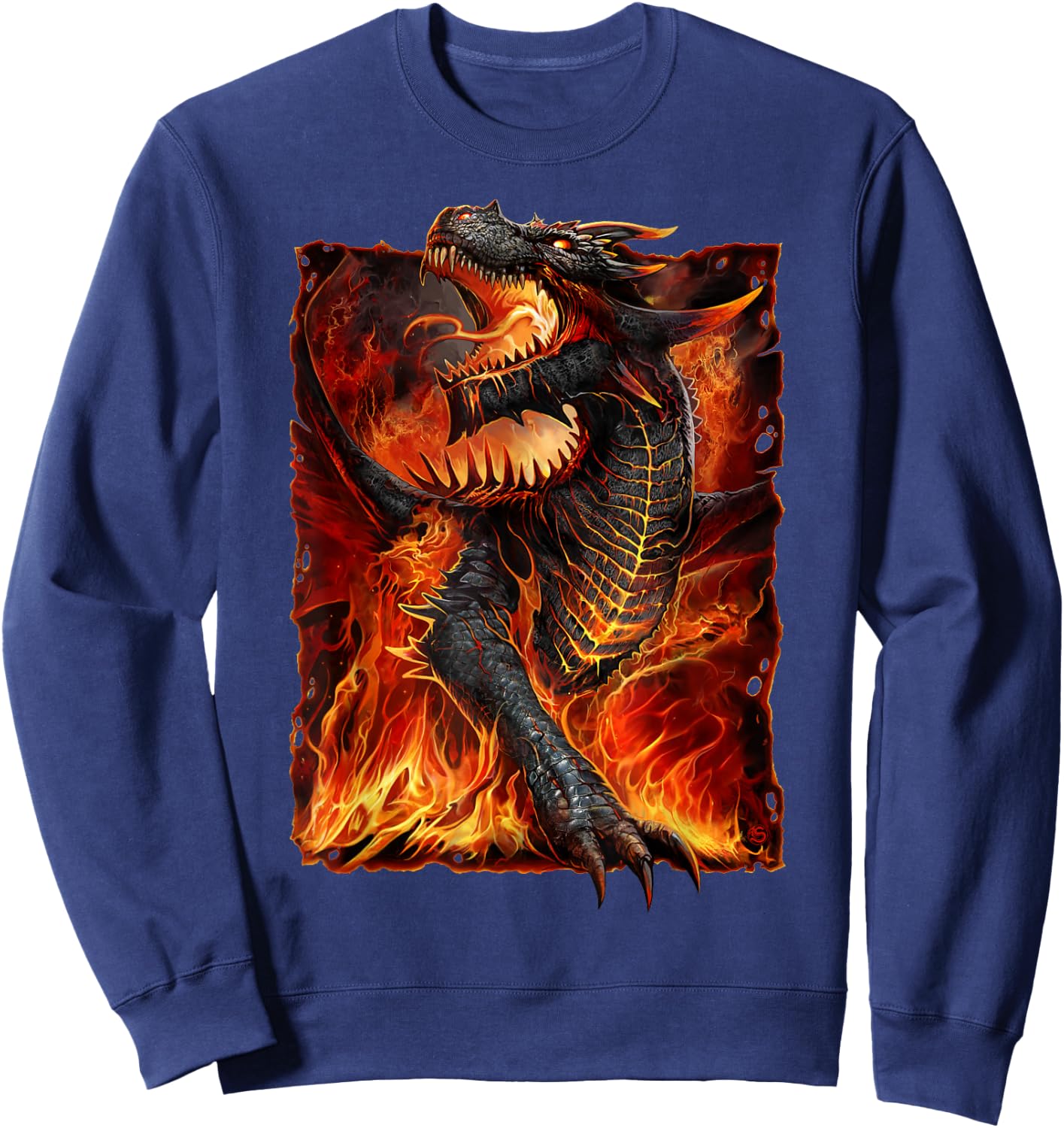 Spiral Original - Draconis - Gothic Dragon Sweatshirt - Sweatshirt | Navy