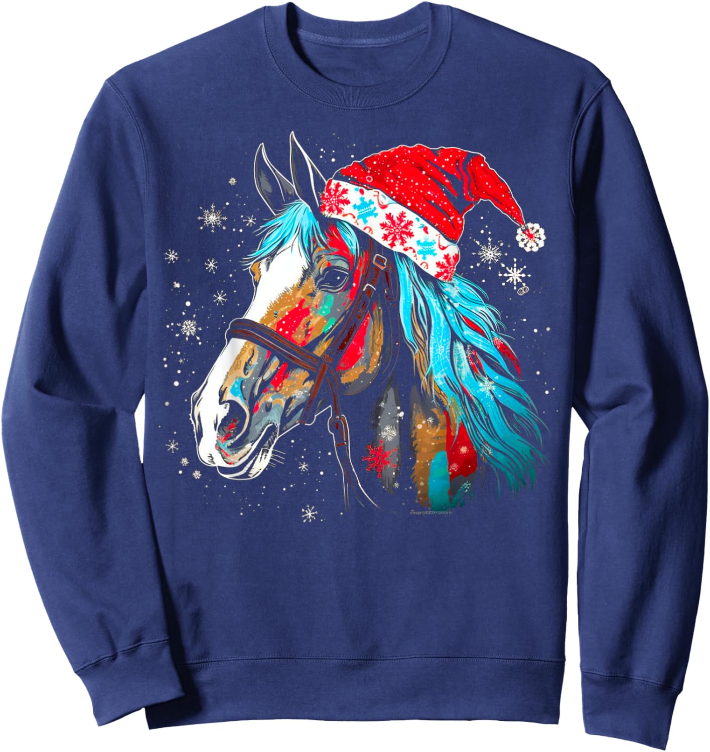 Christmas Horse Sweatshirt - Sweatshirt | Navy