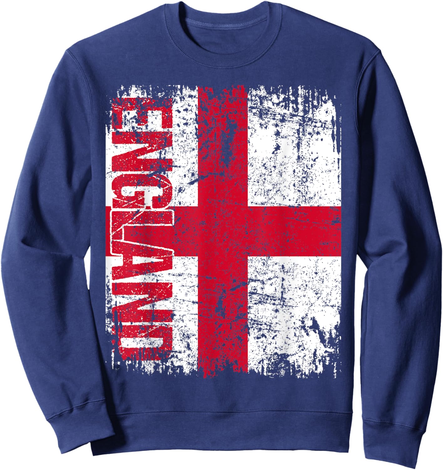 ENGLAND Flag Vintage Distressed ENGLAND Sweatshirt - Sweatshirt | Navy