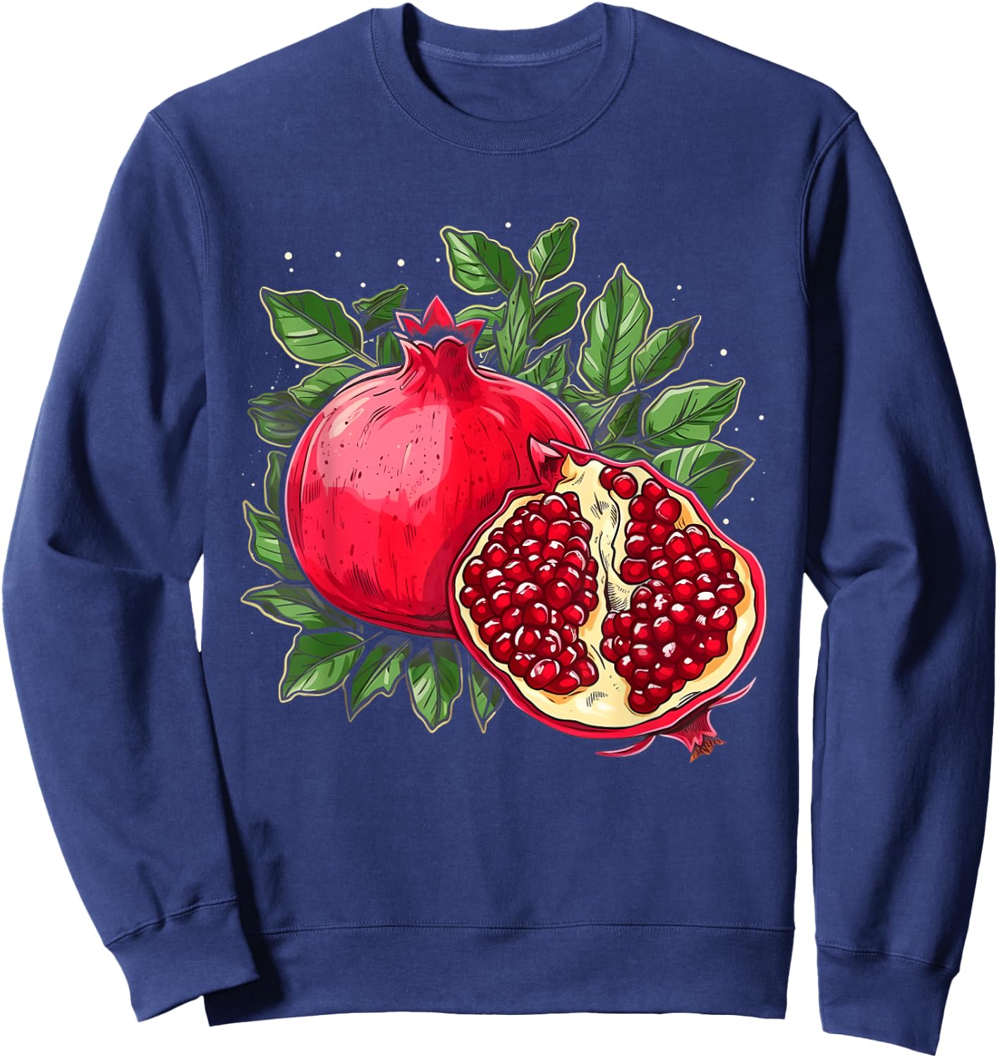 Retro Style Pomegranate Sweatshirt - Sweatshirt | Navy