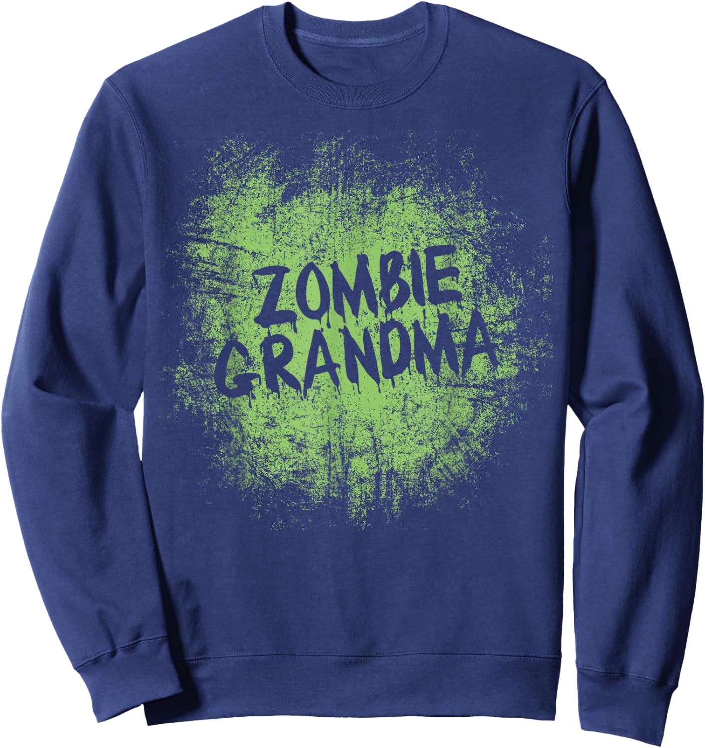 Zombie grandma easy lazy halloween costume zombies family Sweatshirt - Sweatshirt | Navy