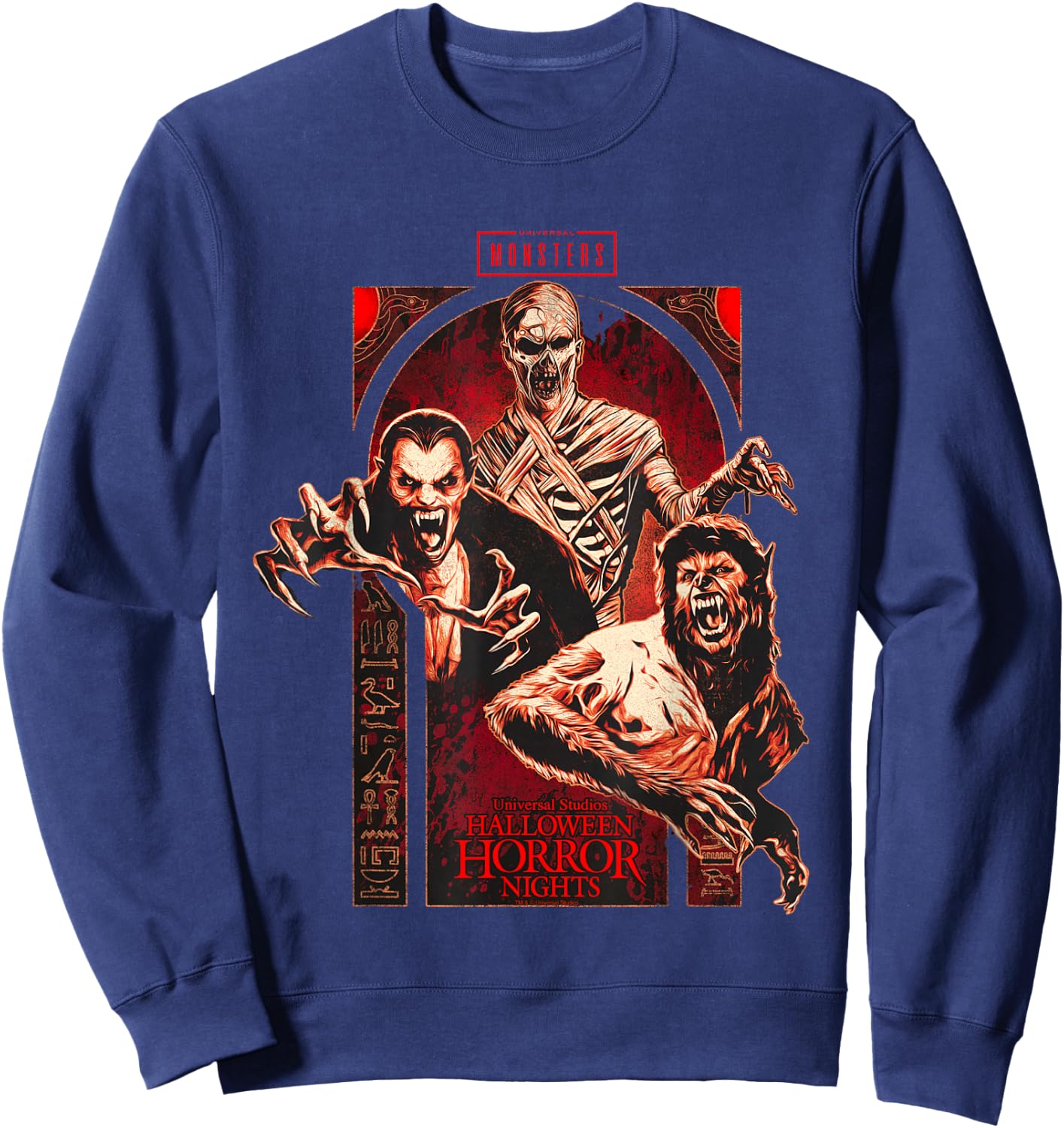 Halloween Horror Nights HHN Universal Monsters Sweatshirt - Sweatshirt | Navy