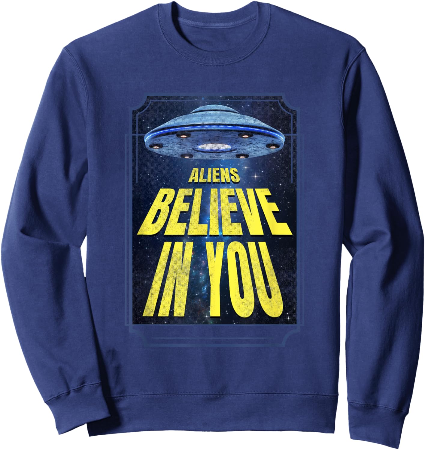 Aliens Alien UFO Sweatshirt - Sweatshirt | Navy