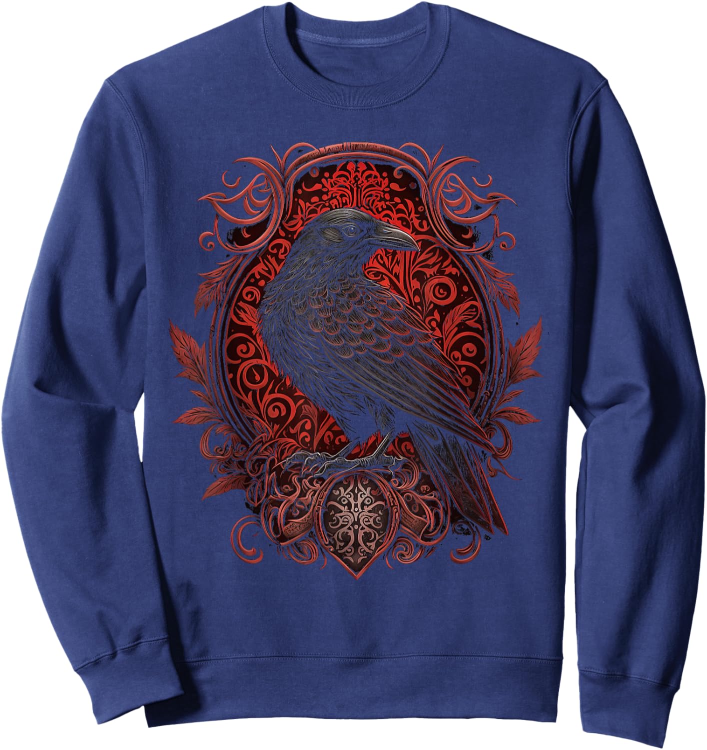 Odin's Raven Viking Norse Runes Nordmann Mythology Sweatshirt - Sweatshirt | Navy