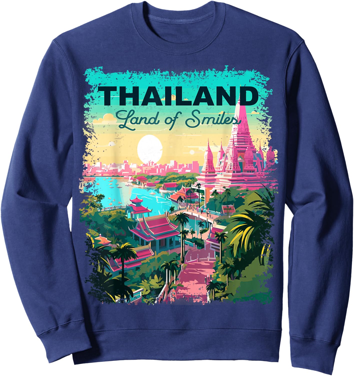 Thailand Vacation Vintage Sweatshirt - Sweatshirt | Navy