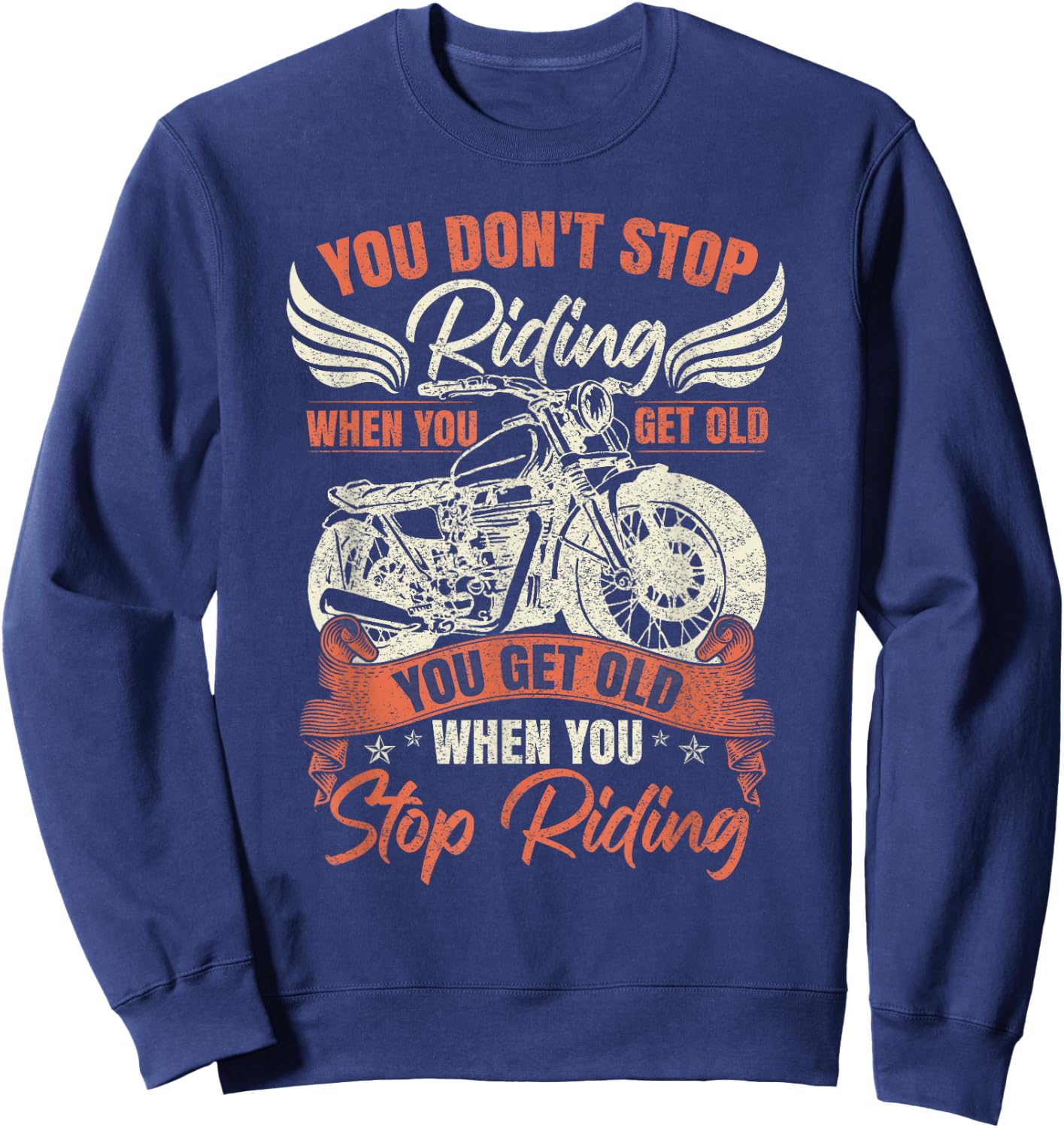Motorcycle Biker Sweatshirt - Sweatshirt | Navy