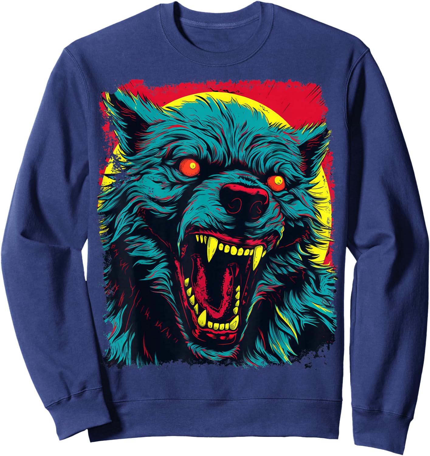 Werewolf Pop Art Sweatshirt - Sweatshirt | Navy