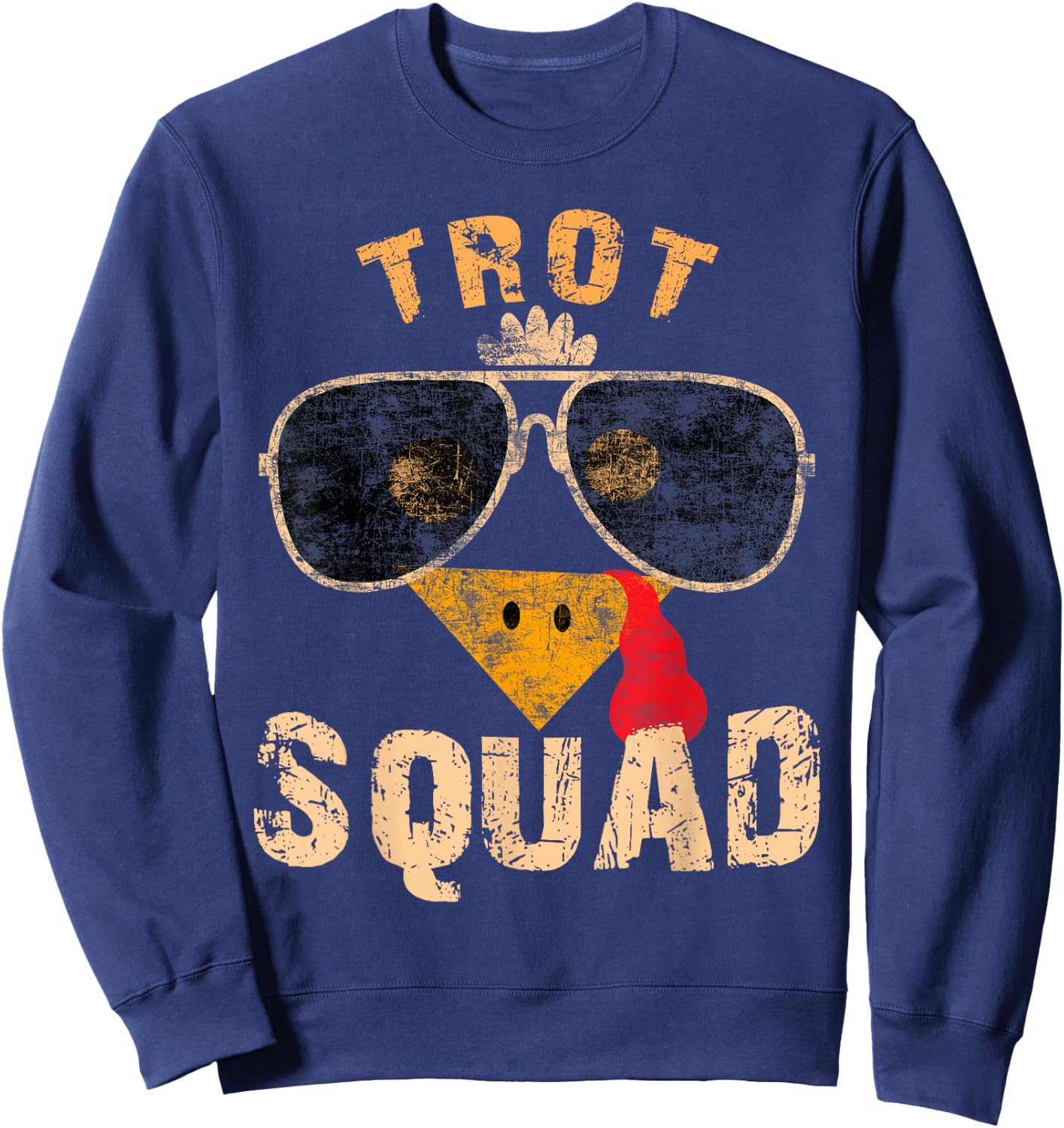 Thanksgiving Turkey Trot Squad 2025 Trot Race Women Men Kids Sweatshirt - Sweatshirt | Navy