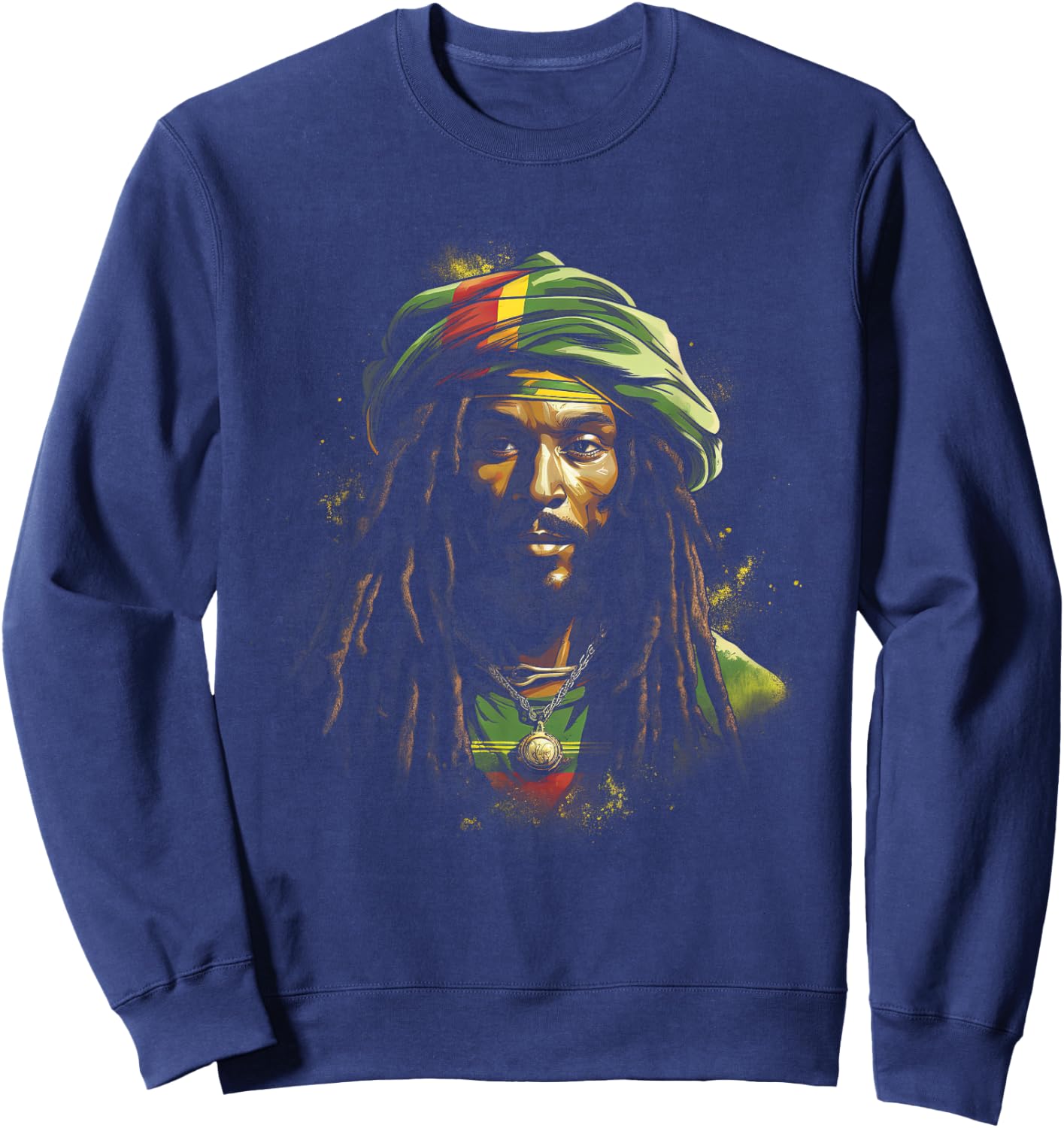 Jamaica Lion Dread locks Sweatshirt - Sweatshirt | Navy
